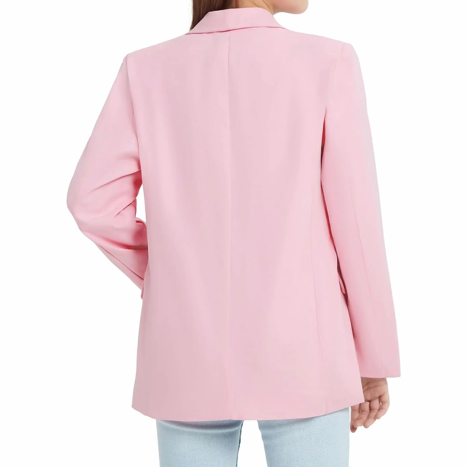 Niña chaqueta formal manga larga cuello chal frente abierto bolsillo interior para niños festivo