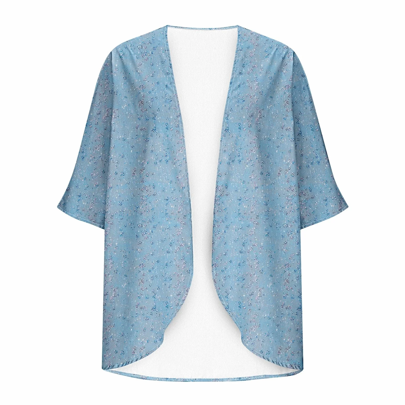 Camiseta de verano para niñas, cómoda y holgada, blusa lisa y lisa, blusa larga del Reino Unido con vuelo Upv 50+, cárdigans hawaianos bohemios, ropa para adolescentes, frente abierto, kimono