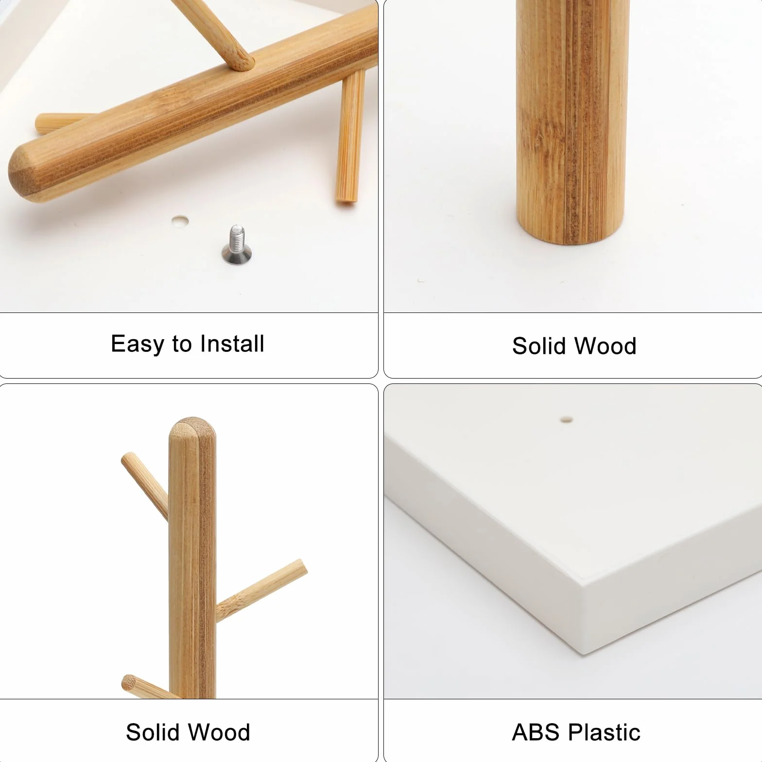 APOMOONS Bandeja para llaves con 3 niveles, soporte para joyas de madera Bandejas para joyas Almacenamiento de llaves para mesa de entrada para tocador de maquillaje Baño Salón (20 x 20 x 18,7 cm)