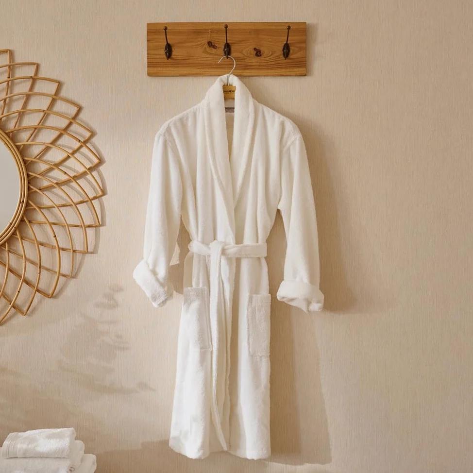 LA MALLORQUINA Albornoz de Rizo - Basic LMQ - Unisex 100% Algodón cardado de 370 gr/m2 | Ideal para Baño, Pisicina, Hoteles, Spa
