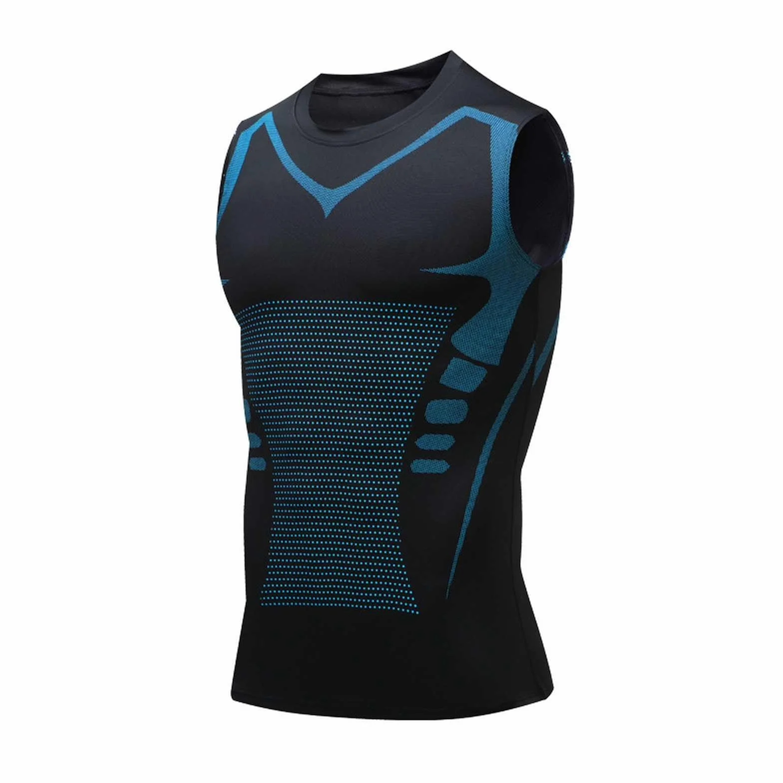 riou Vitaboost Camiseta de Compresión sin Mangas Hombre Secado Rápido 3PC
