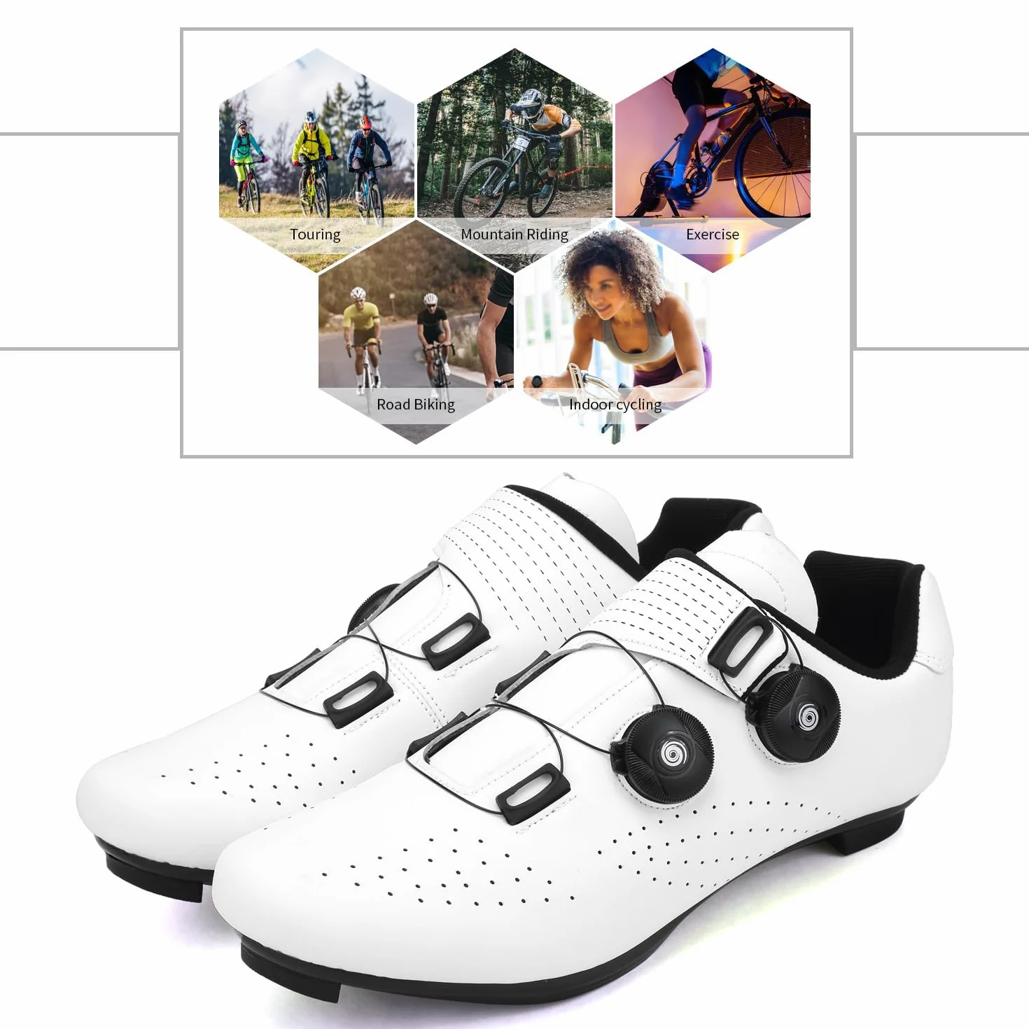 Hixingo Zapatillas de Ciclismo Hombre MTB SPD/SPD-SL Zapatos Bicicleta Carretera Montaña