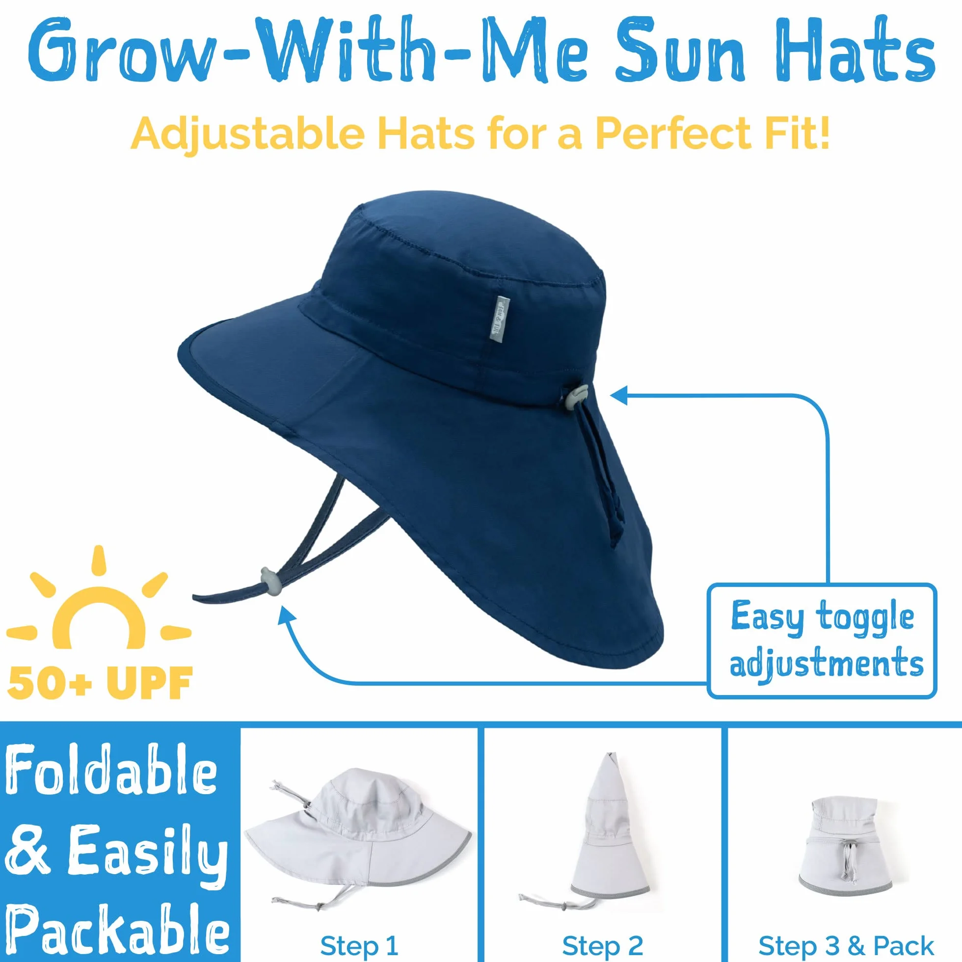 Jan & Jul Sombrero de Sol niños Algodón Protección UV