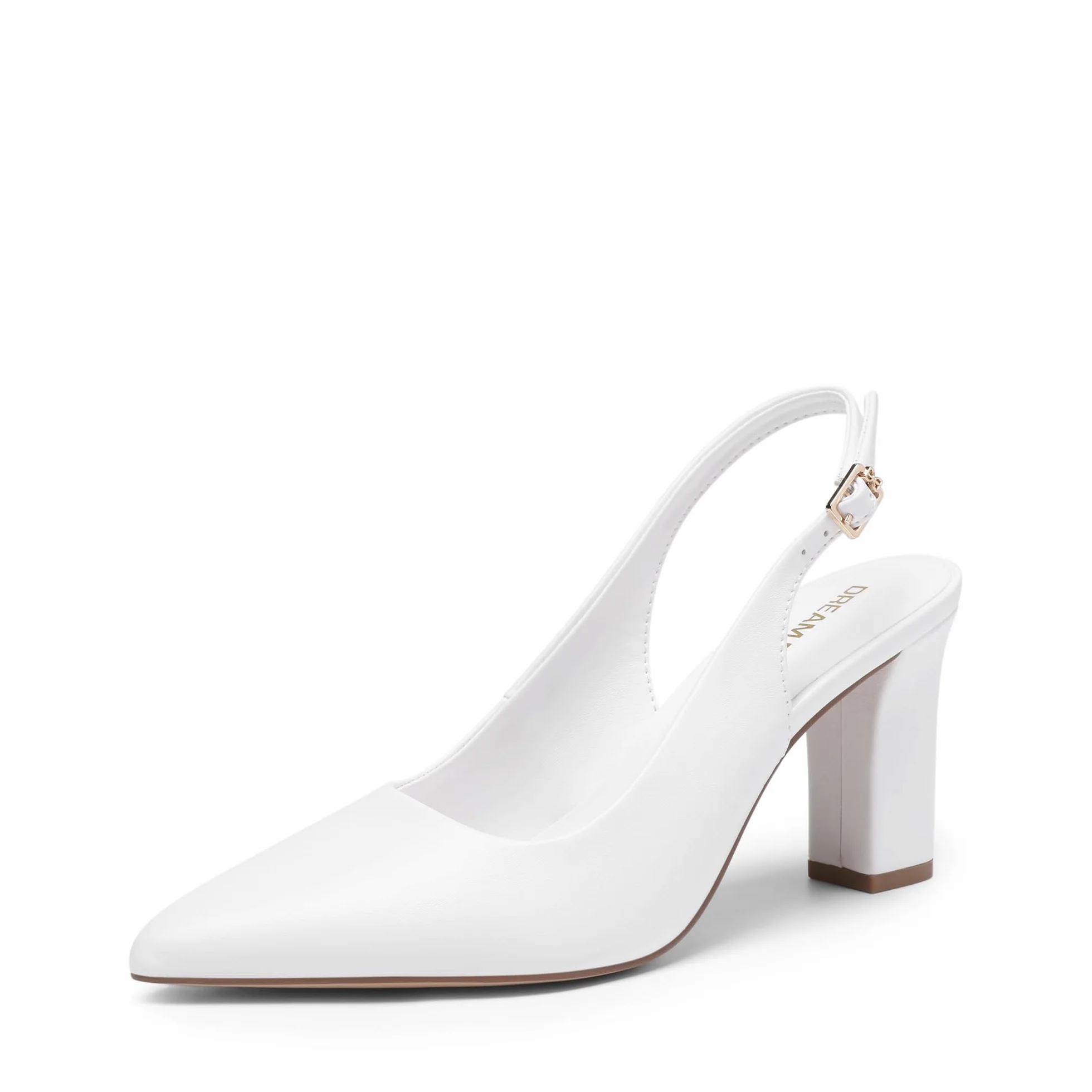 DREAM PAIRS Tacones Slingback Mujer Tacón Grueso Zapatos Oficina Cómodos Trabajo