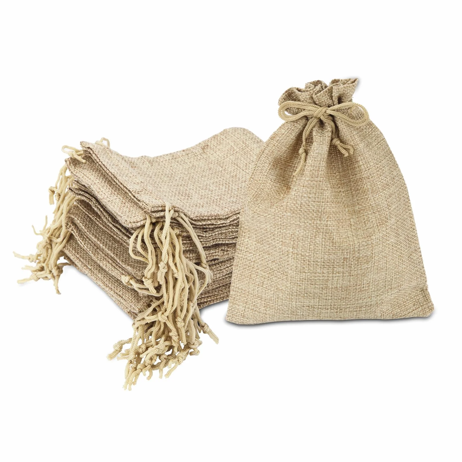 15x20cm Bolsas de Yute 20 Piezas Bolsitas de Tela Pequeñas con Cordón para Rellenar Bolsa Regalo Pequeña Reutilizables para Joyería Bolsas Regalos de Boda DIY Fiesta