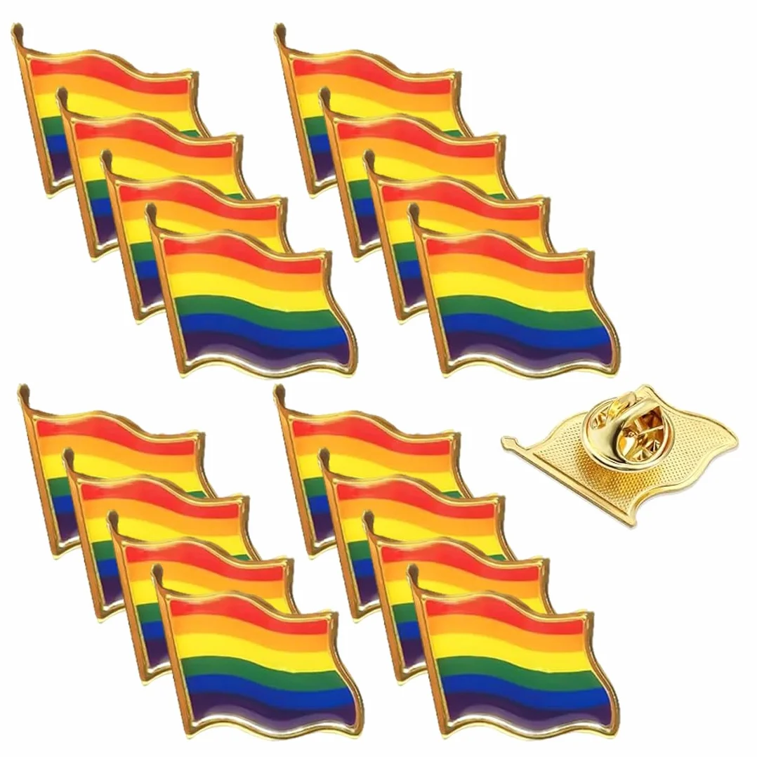 Broches Arcoíris LGBT Pack 16 Pines Decoración Mochila Chaqueta Bolso
