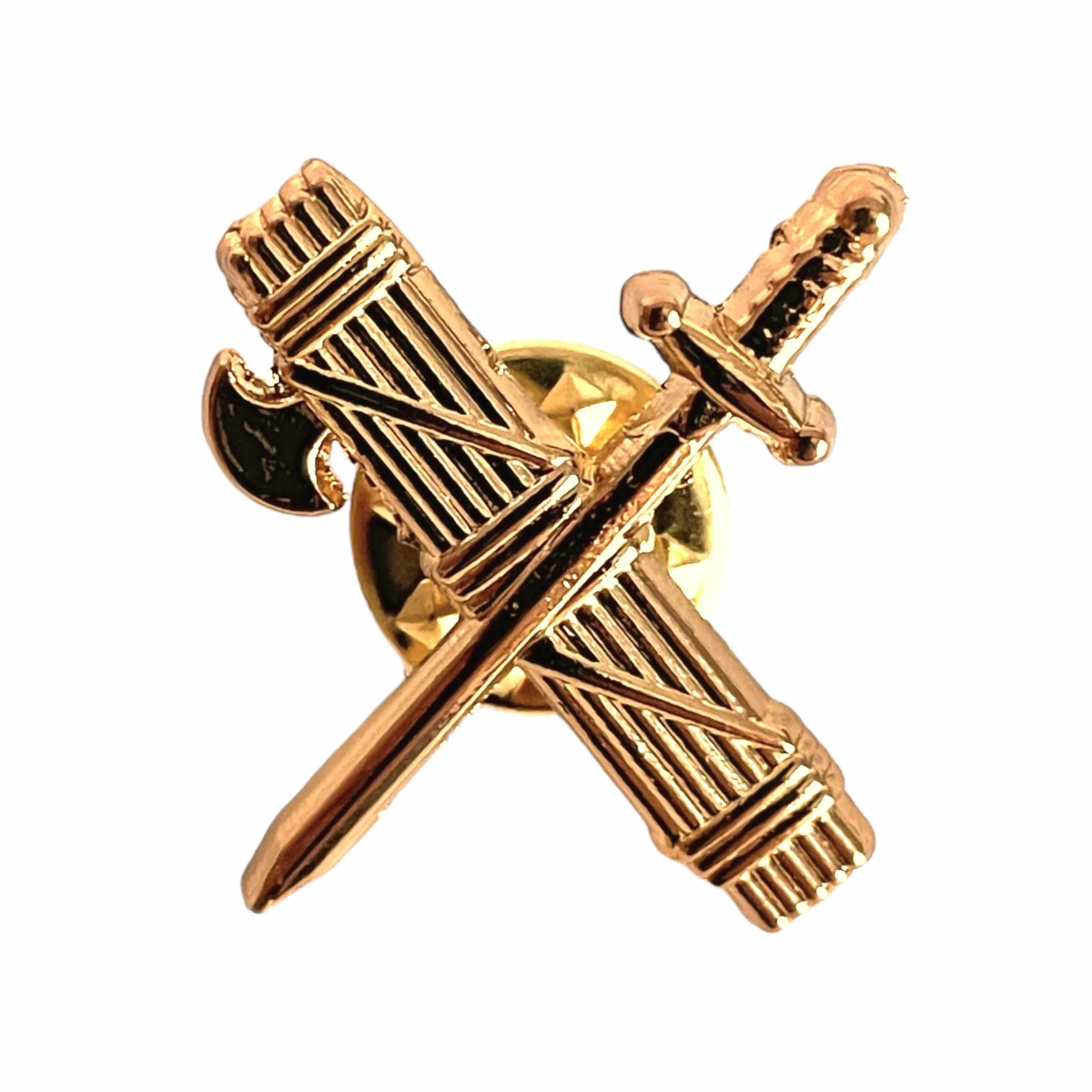 Pin emblema Guardia Civil España aleación zamak baño eléctrico dorado 1.9x1.7 cm colección