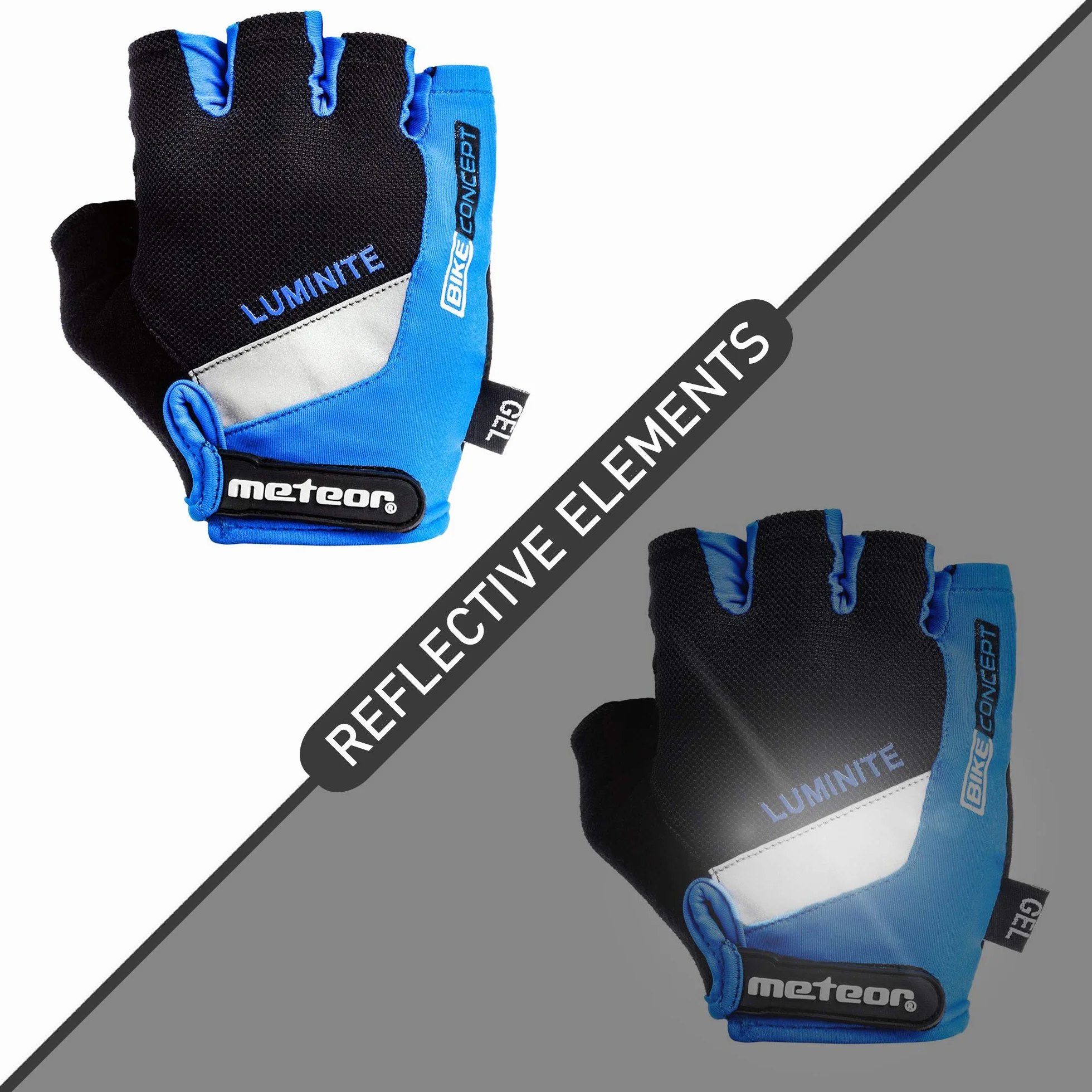 Meteor Guantes Bicicleta MTB BMX Sin Dedos para Niños Juventud Mujer Hombre GX