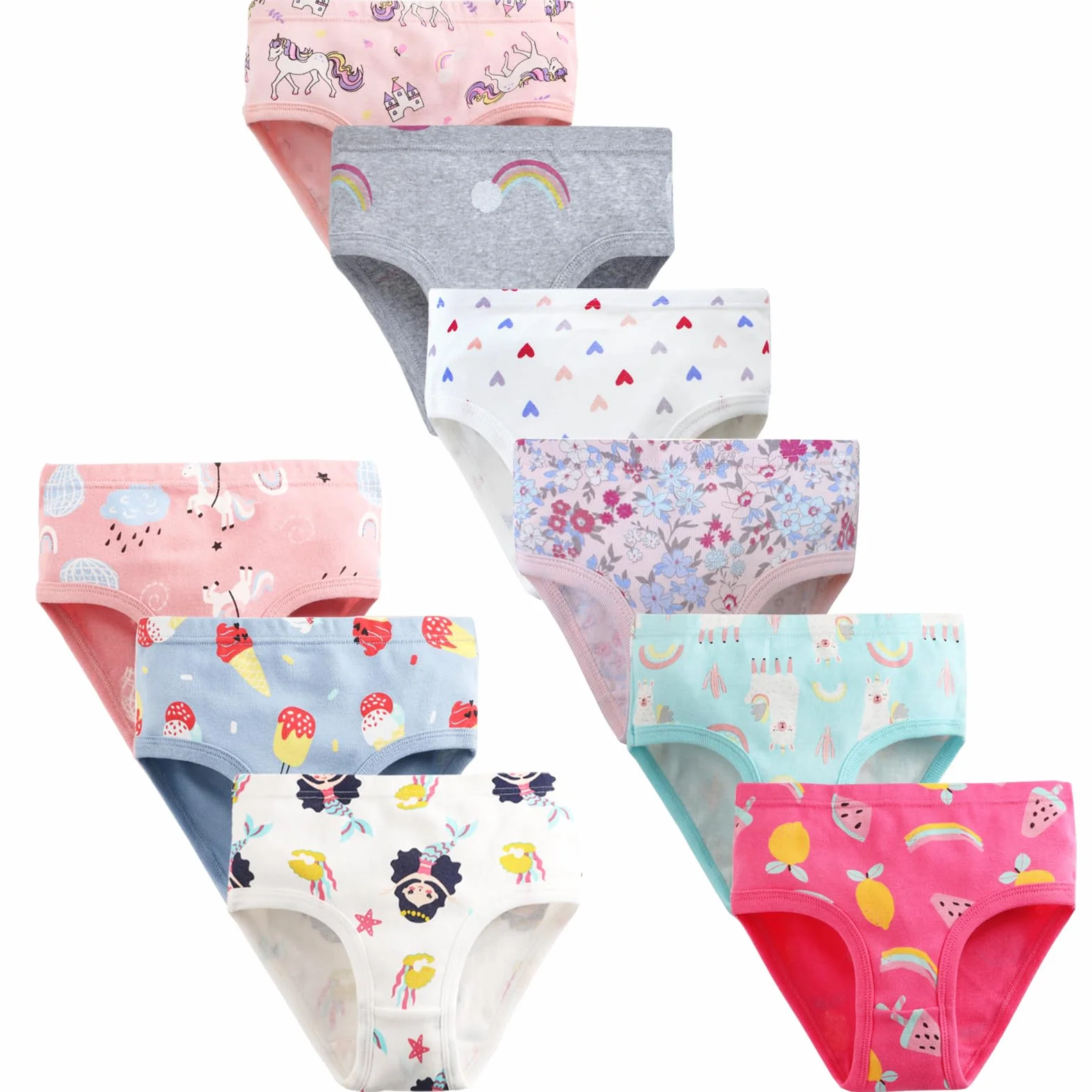 JackLoveBriefs Braguitas niña Algodón Paquete 9-12 2-9 años