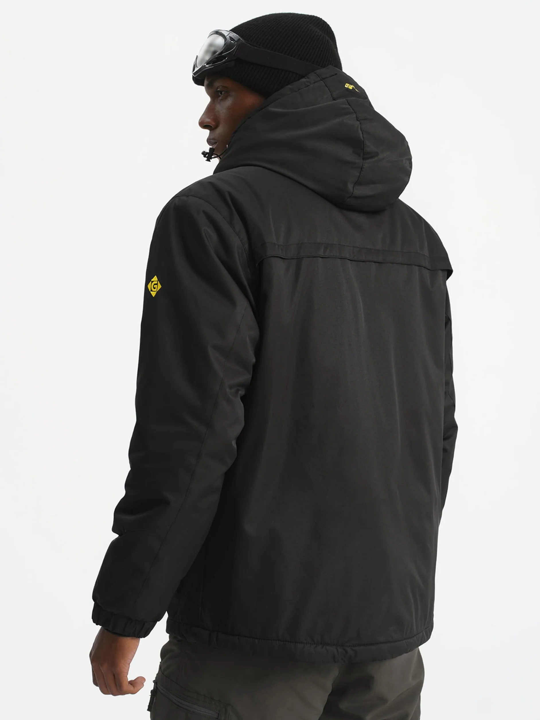 GEMYSE Chaqueta de Esquí Impermeable Hombre Abrigo Invierno Antiviento Capucha