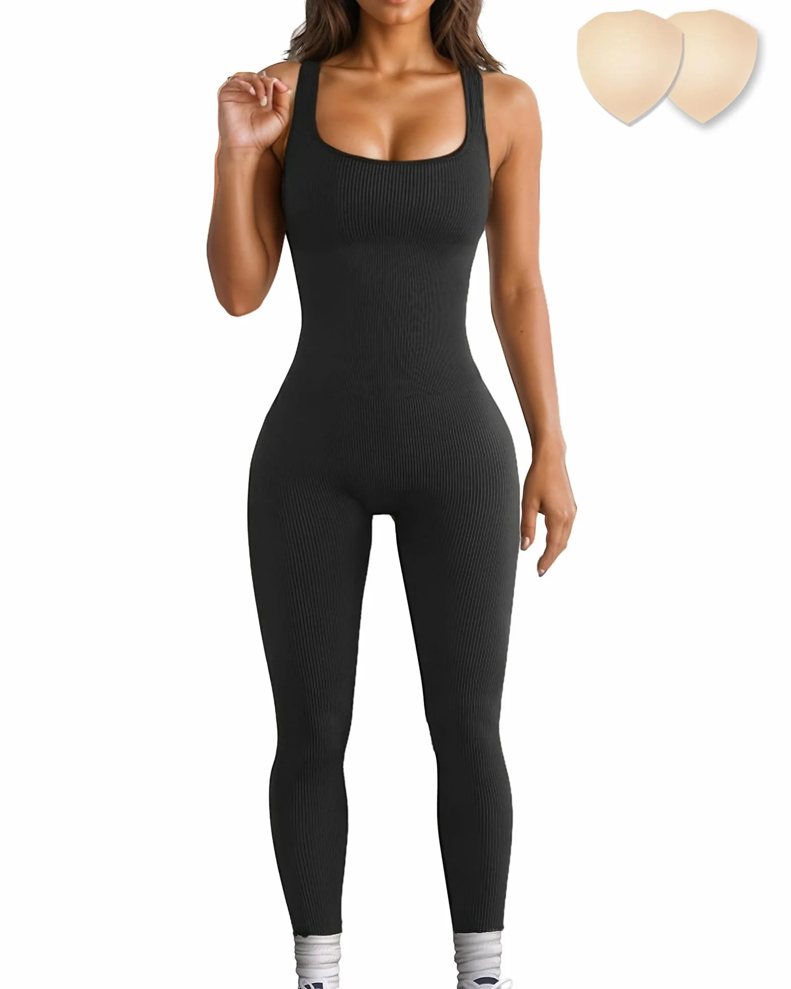 Merlvida Mono Deportivo Mujer sin Costuras Jumpsuit Ajustado Body Overol Ropa Gimnasio Fitness Yoga