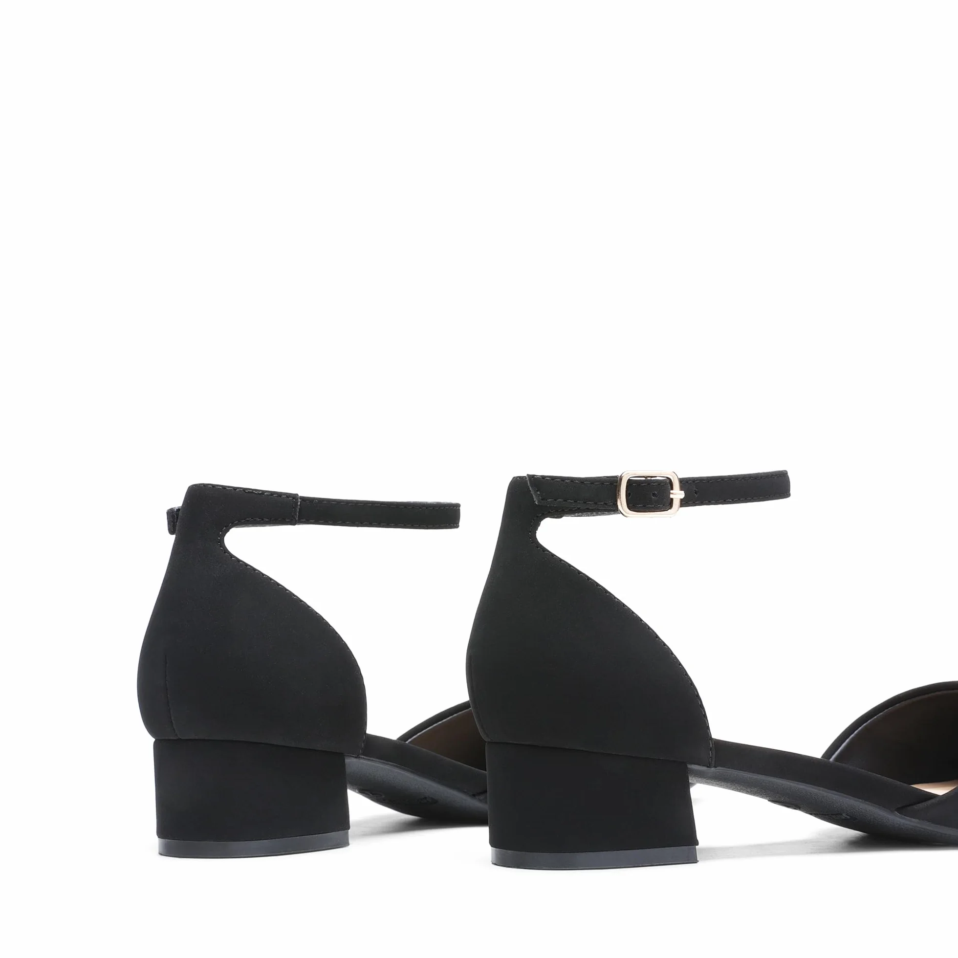 DREAM PAIRS Zapatos de Vestir para Mujer Tacones Bajos Bombas Punta Cerrada Comodidad D'Orsay Planos con Correa al Tobillo