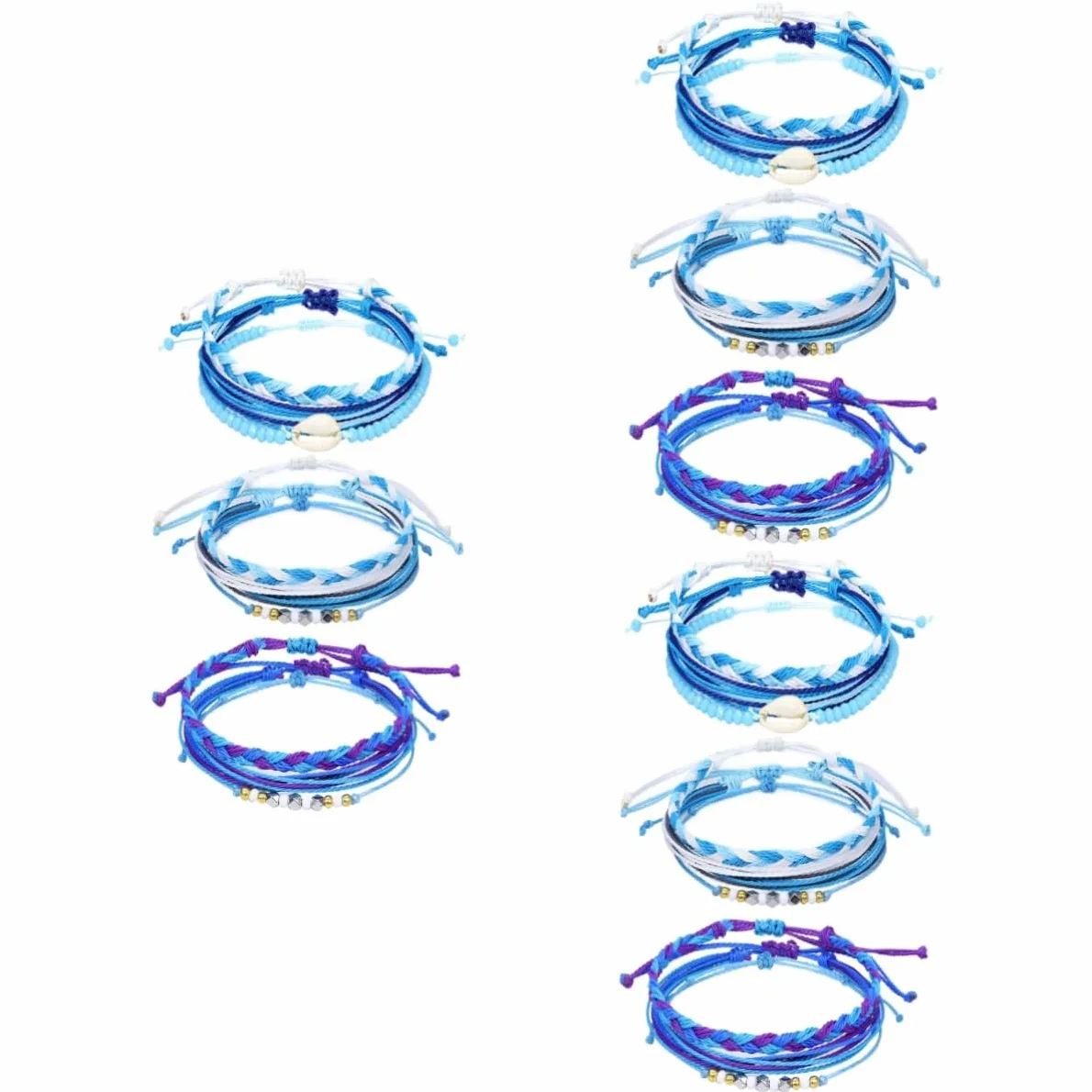 cuerda de mano pulsera de conchas pulsera tejida Pulsera ligera amistad tobilleras pulseras joyas pulseira mulher accesorios fiesta cadena de muñeca correa de muñeca