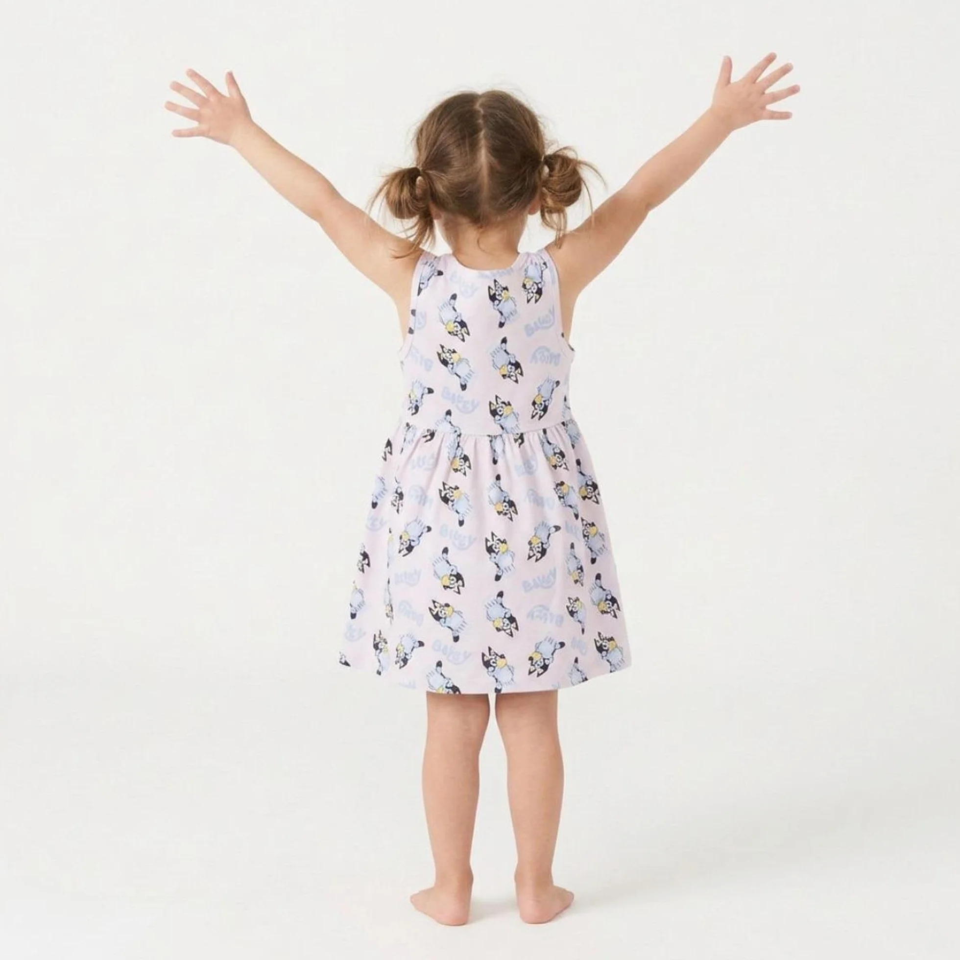 Vestido Bluey Niña Verano Sin Mangas Ropa Casual Cómoda Ligera