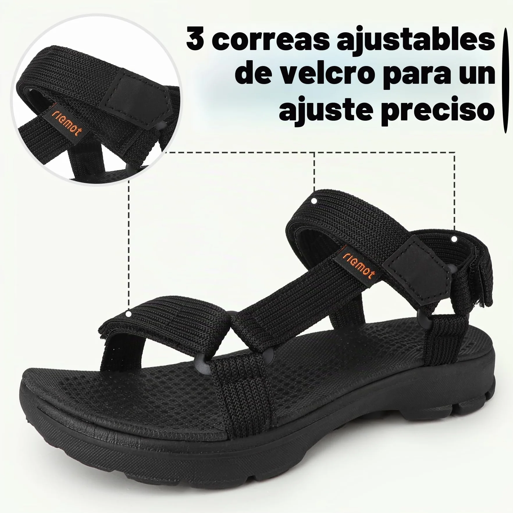 riemot Sandalias deportivas ajustables antideslizantes mujer hombre verano senderismo