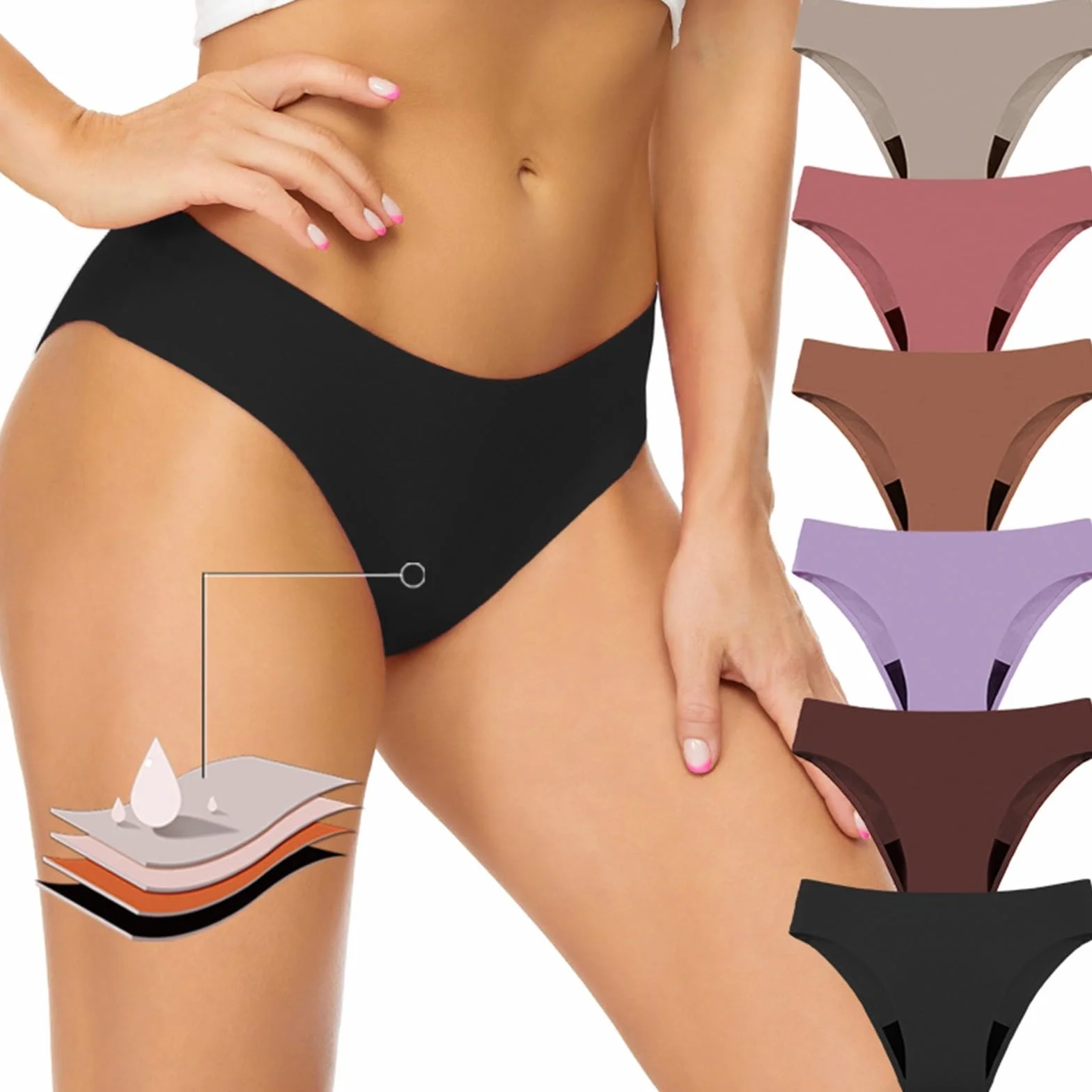Bañador Menstrual Niña Adolescentes Bikini a Prueba de Fugas Cómodas y Suaves