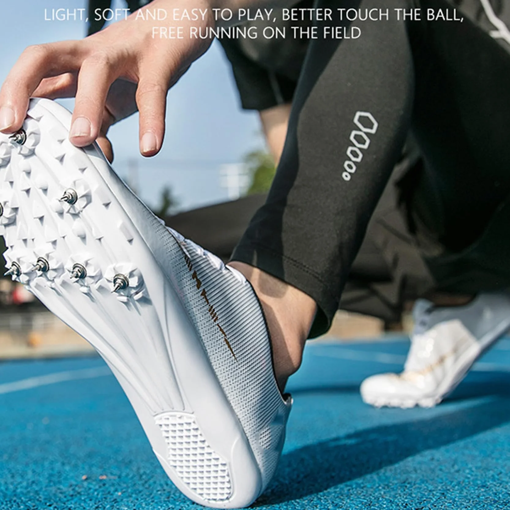 Atletismo Zapatos Spikes para Correr Clavos Sprint Atlético Ligero