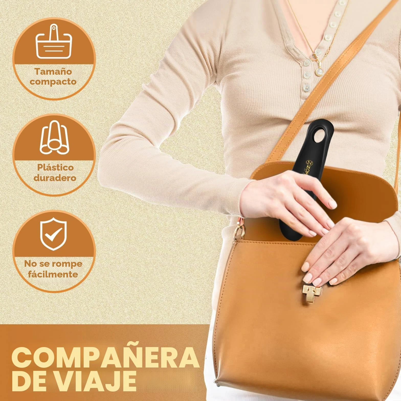 ZOMAKE Calzador de Zapatos 18.5cm Plastico con Colgante Agujero para Personas Mayores