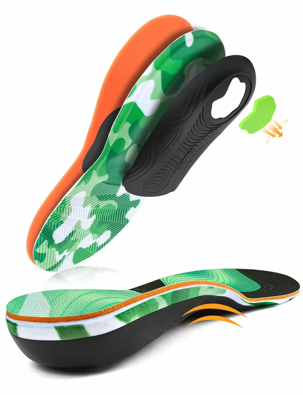Plantillas Ortopédicas Fascitis Plantar Gel Hombre Mujer Pies Planos Espolón Calcáneo Alivio Dolor Pie