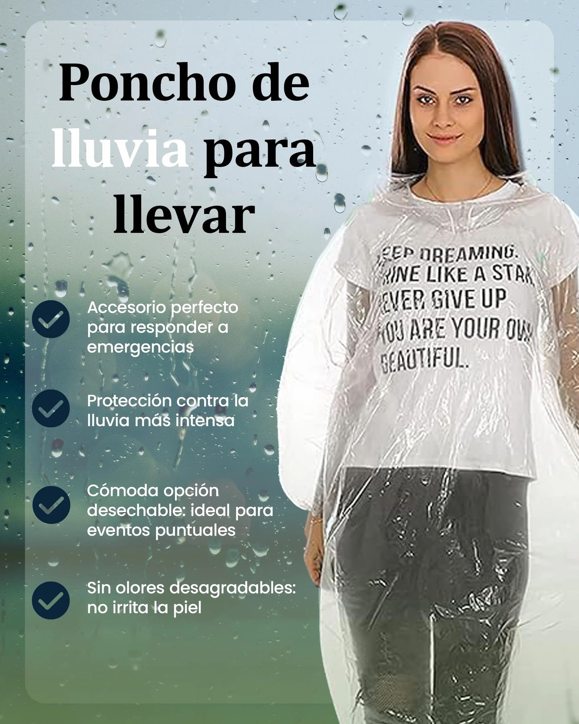 REDSTAR Waterproof Rain Poncho Family Pack Disposable Raincoat Adult Emergency Travel Festival