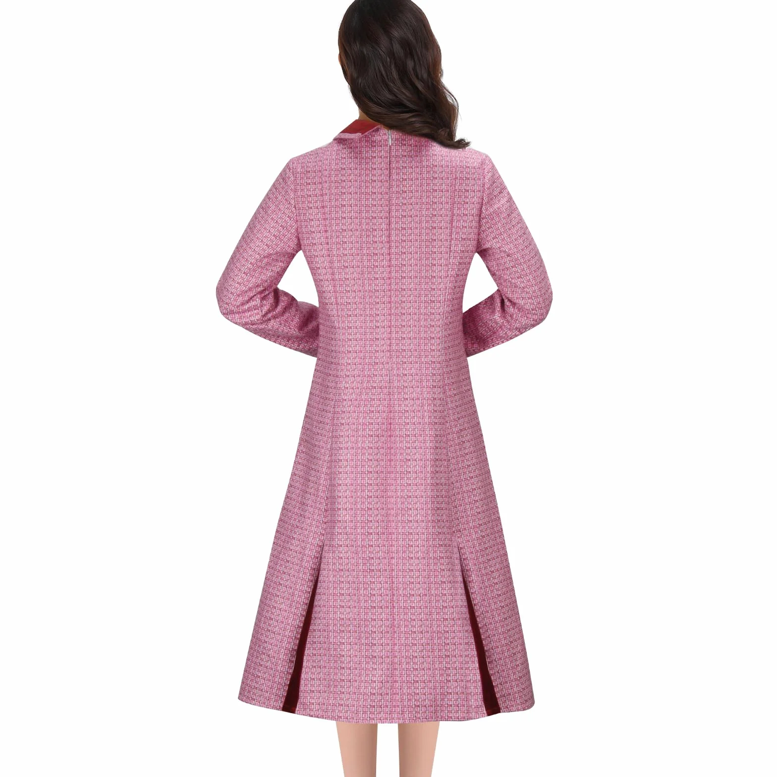 Disfraz Umbridge Mujer Vestido Tweed Cuadros Rosa Insignia Gato Cosplay