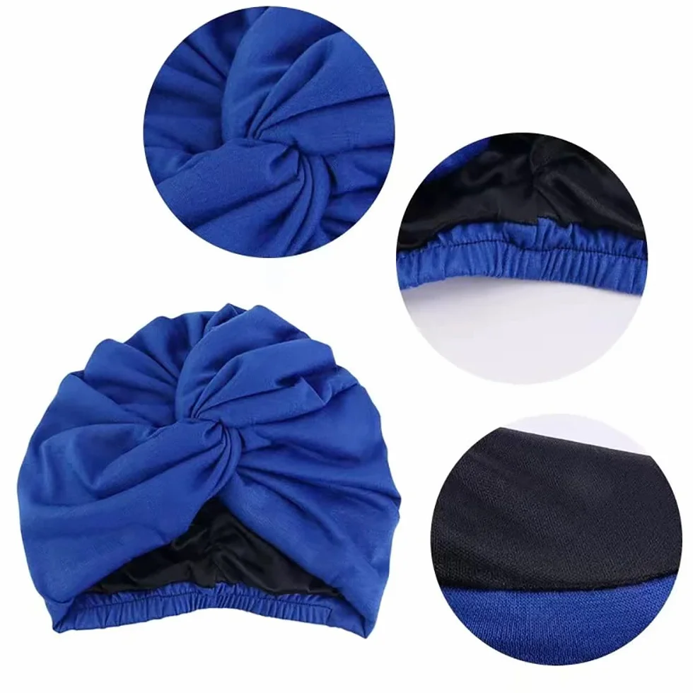 Pluto & Fox Gorra Beanie Turbante para Mujer con Cinta De Goma Quimioterapia Cáncer Pérdida de Pelo