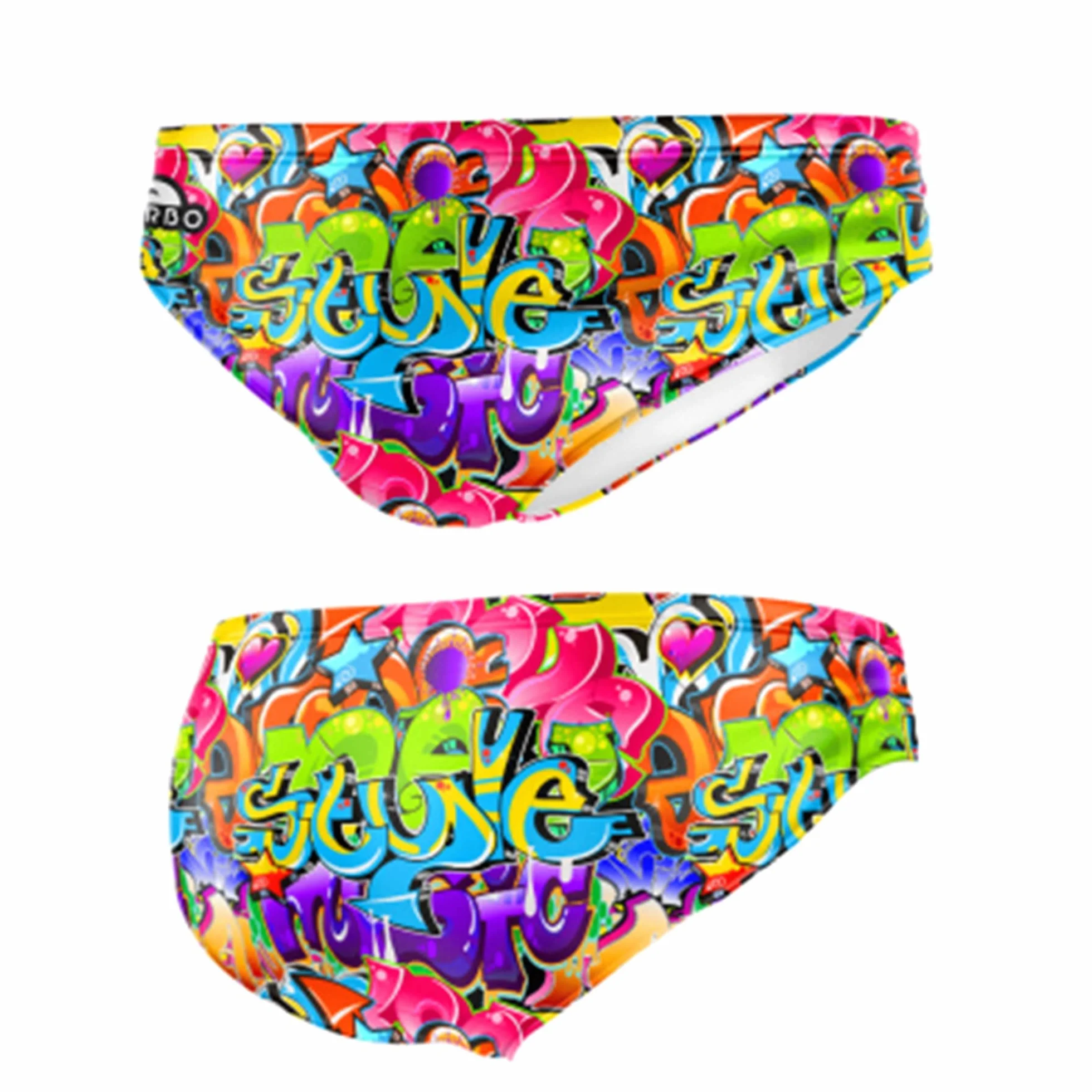 Waterpolo Competicion Bañador Slip Hombre Graffitti 16 Turbo