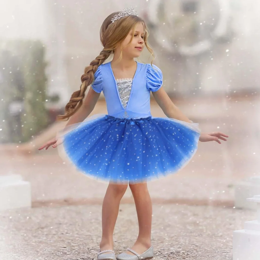 Falda tul niña azul 2-7 años tutus para niñas