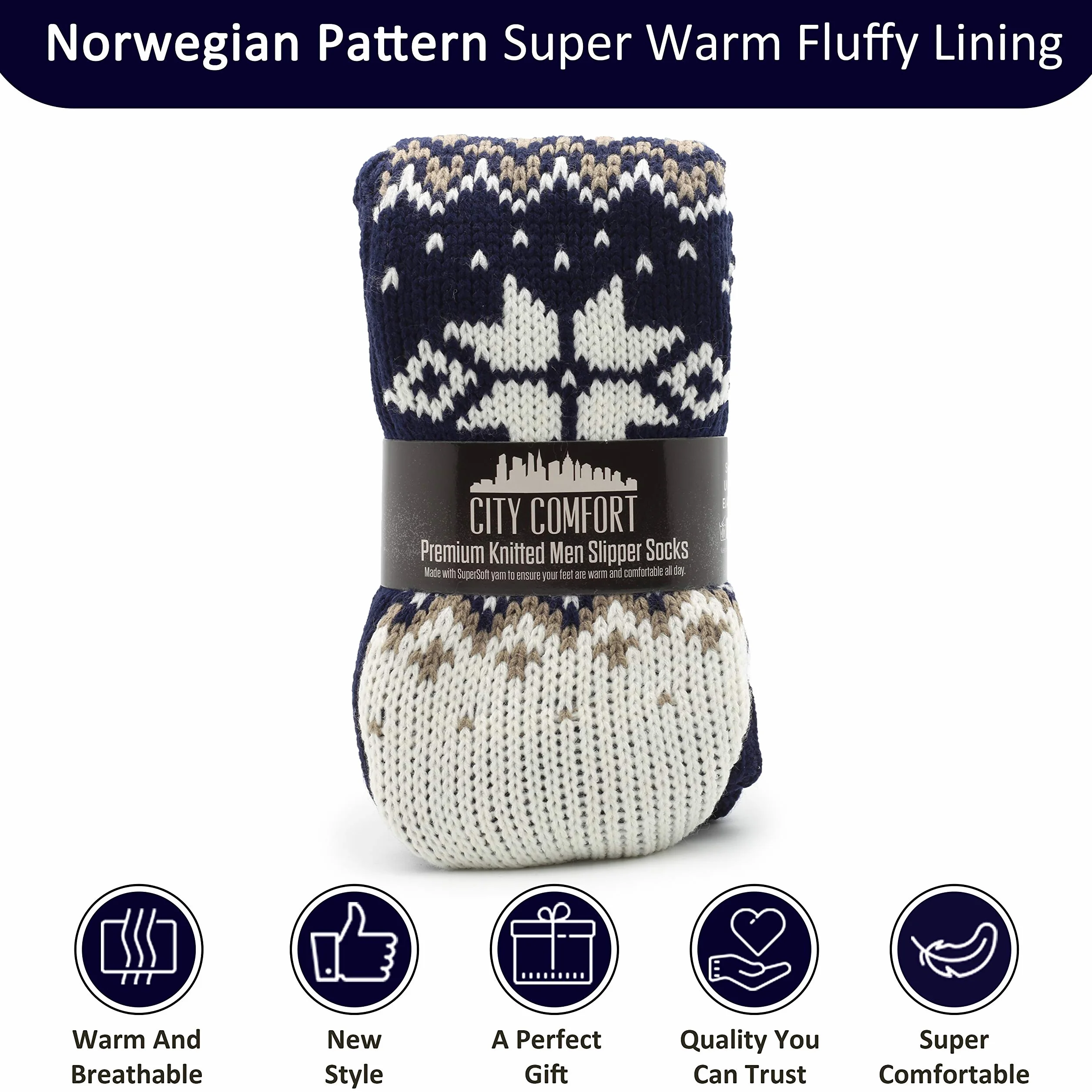 Calcetines Antideslizantes Hombre Invierno CityComfort