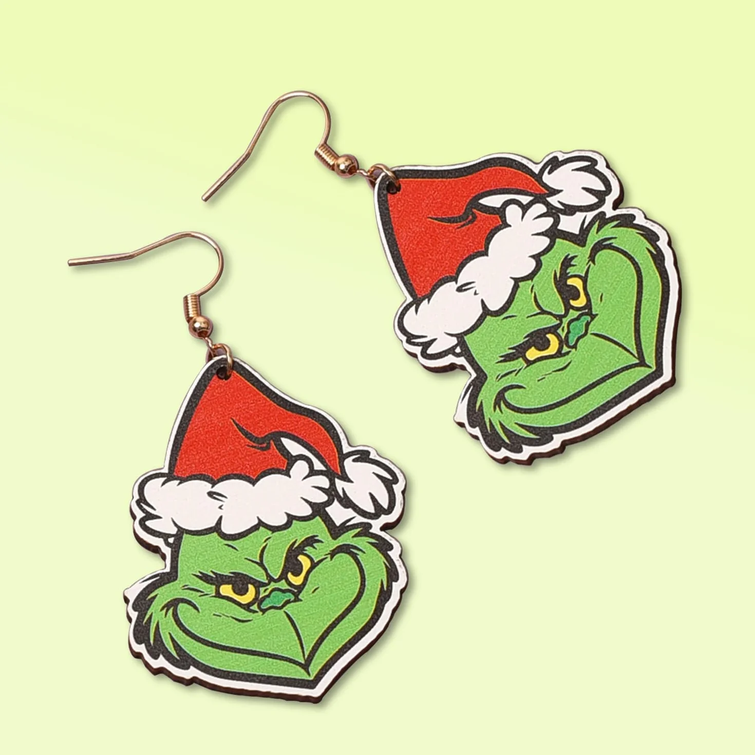 Grinch Pendientes de Navidad colgantes de gota Zinc regalo para niñas