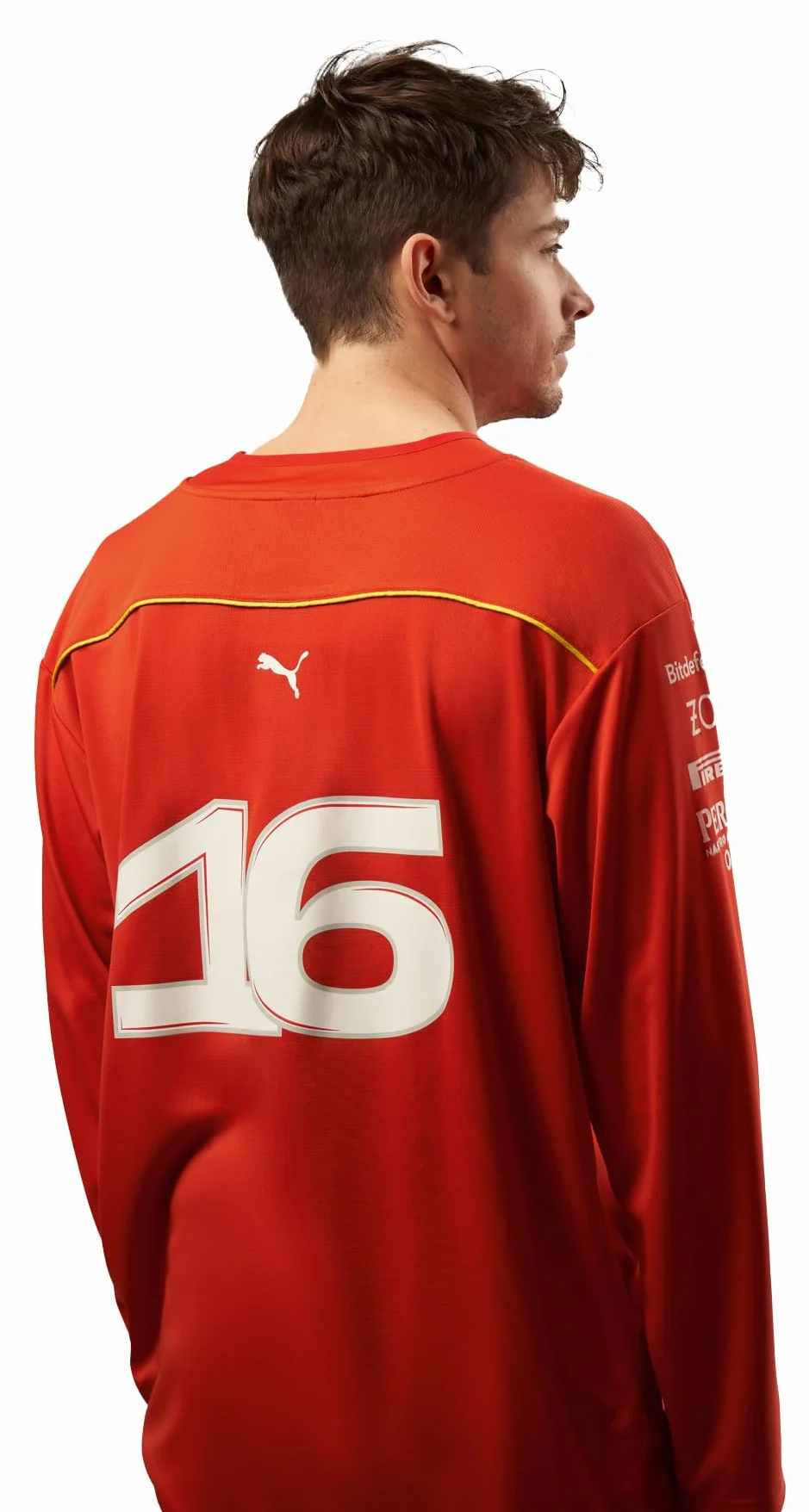 PUMA Scuderia Ferrari Camiseta de Hockey Charles Leclerc Rojo Hombre