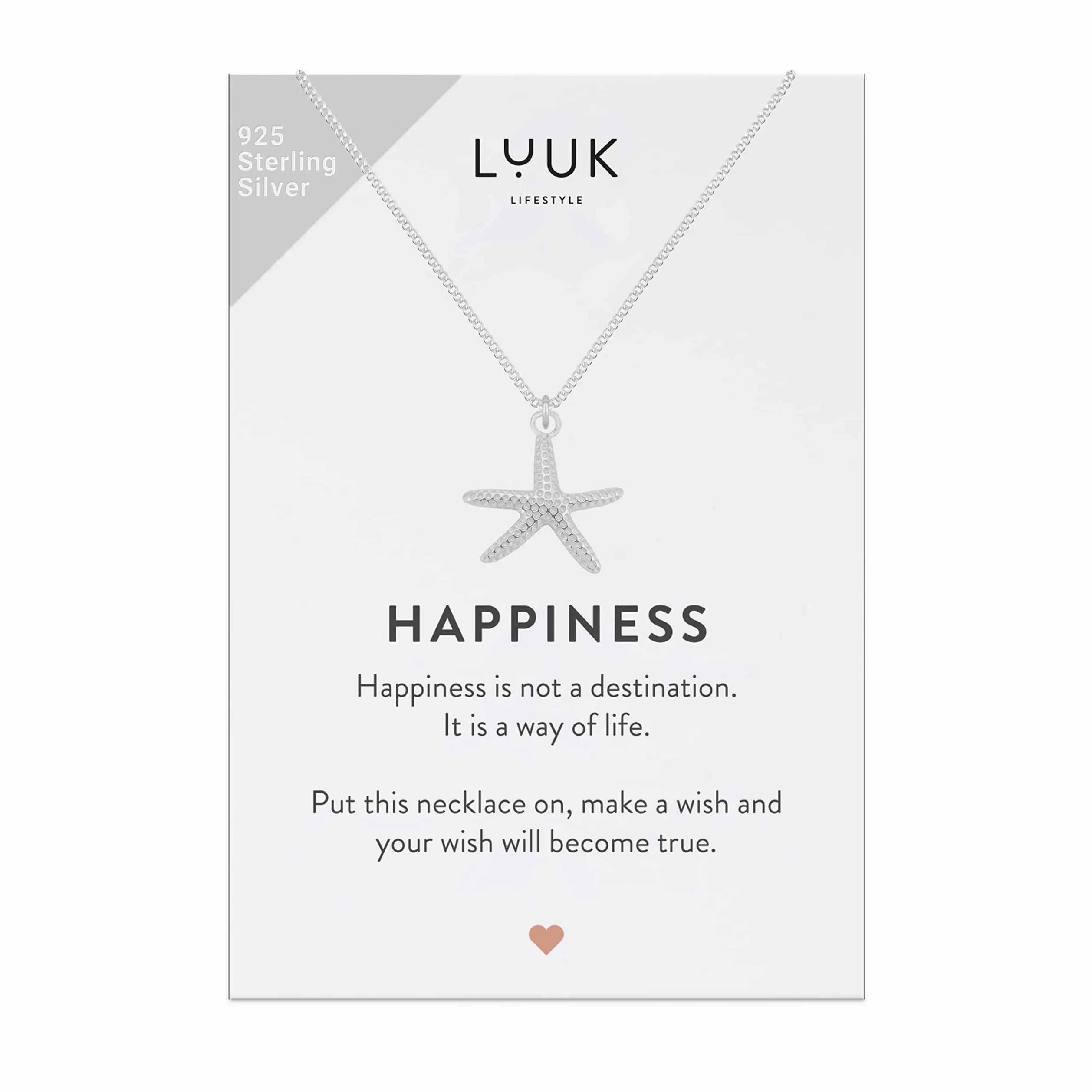 LUUK LIFESTYLE 925 sterling silver filigree necklaces for women with pendant, trendy feminine jewellery for everyday life, adjustable length, 19”, gift idea for her, gift card, silver, gold, and rosé