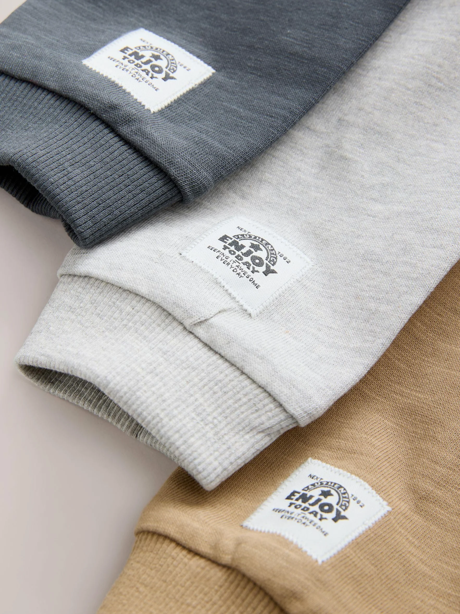 NEXT Niños Pack de 3 Camisetas de Manga raglán Larga