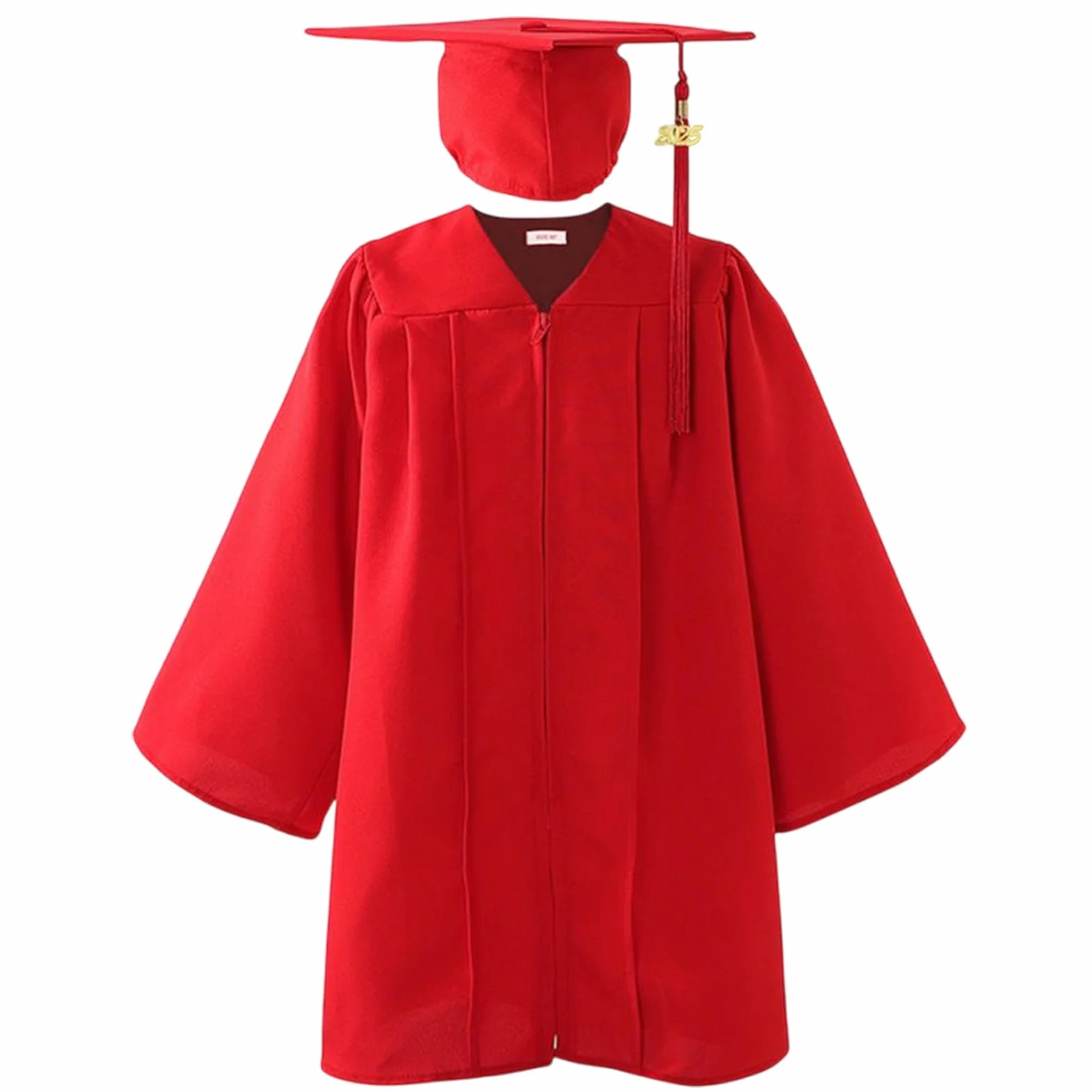 Conjunto de Toga y Birrete de Graduación 2025 para Estudiantes de Primaria con Cremallera