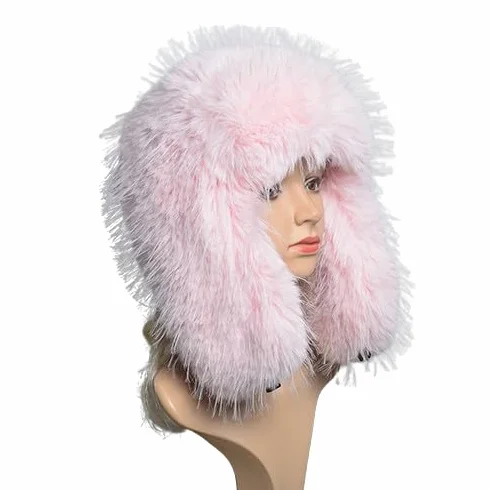 Sombrero Hombre Gorra De Aviador para Mujer, Gorra De Piloto, Gorra De Piel Sintética para Hombre, Gorra Rusa Ushanka con Orejeras, Gorras Cálidas para Invierno, Nieve, Esquí, Gorras De P