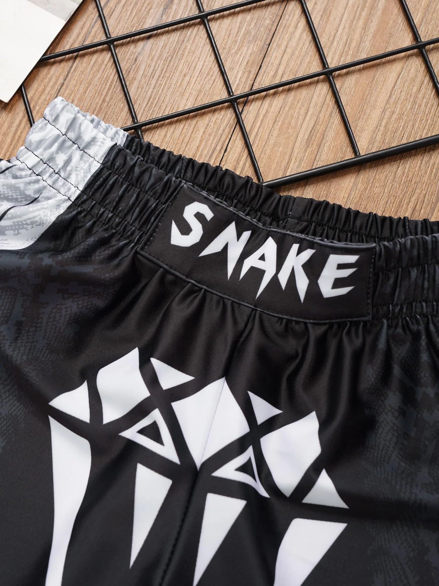 Pantalones cortos de boxeo Muay Thai para niños con cintura elástica
