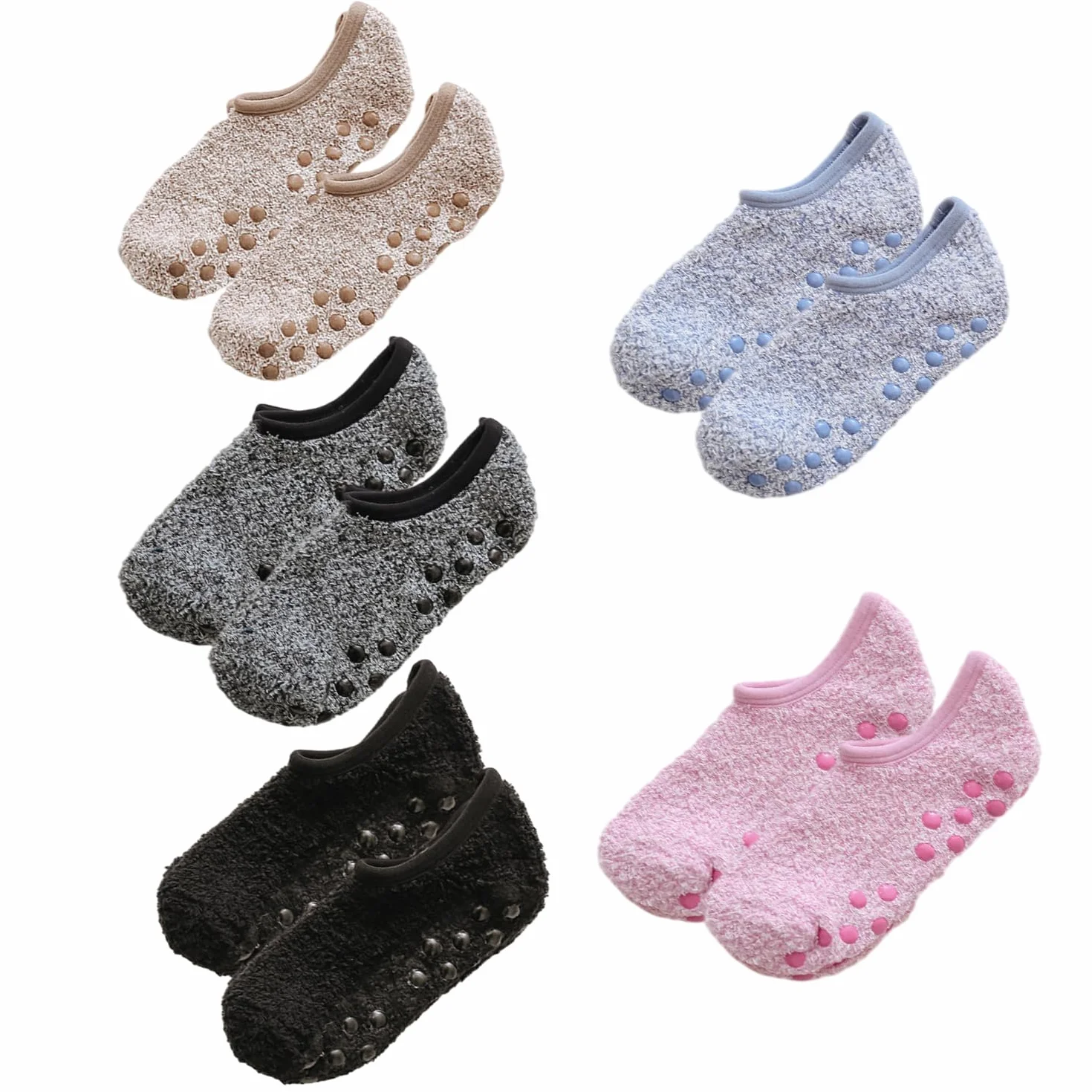 Calcetines de Forro Polar Coral 5 Pares - Calcetines Gruesos y Suaves para Invierno