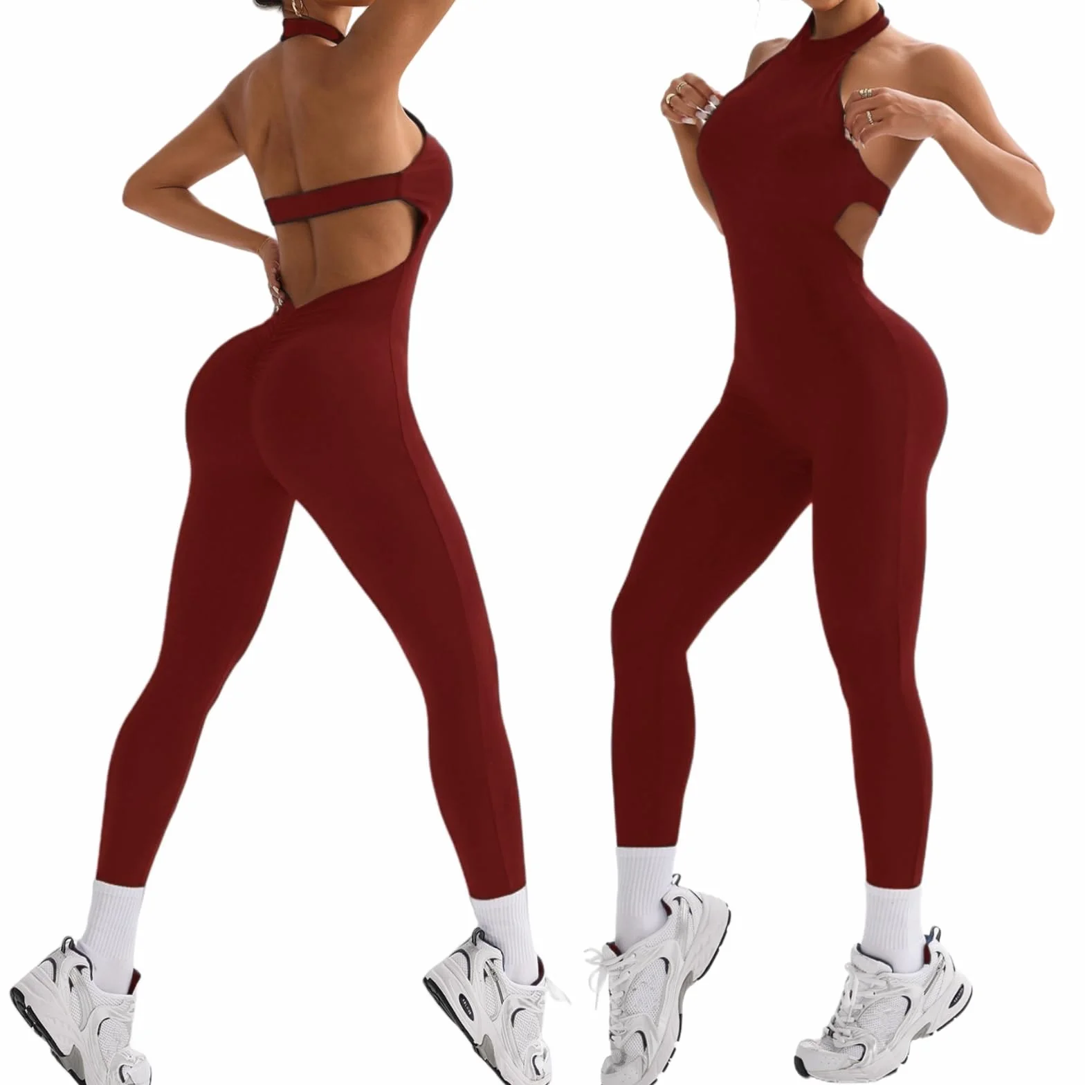 Mono de una pieza para mujer Deportivo sin Costuras Ajustado sin espalda Elástico Elegante Body Overol Ropa Deportiva Gimnasio Yoga