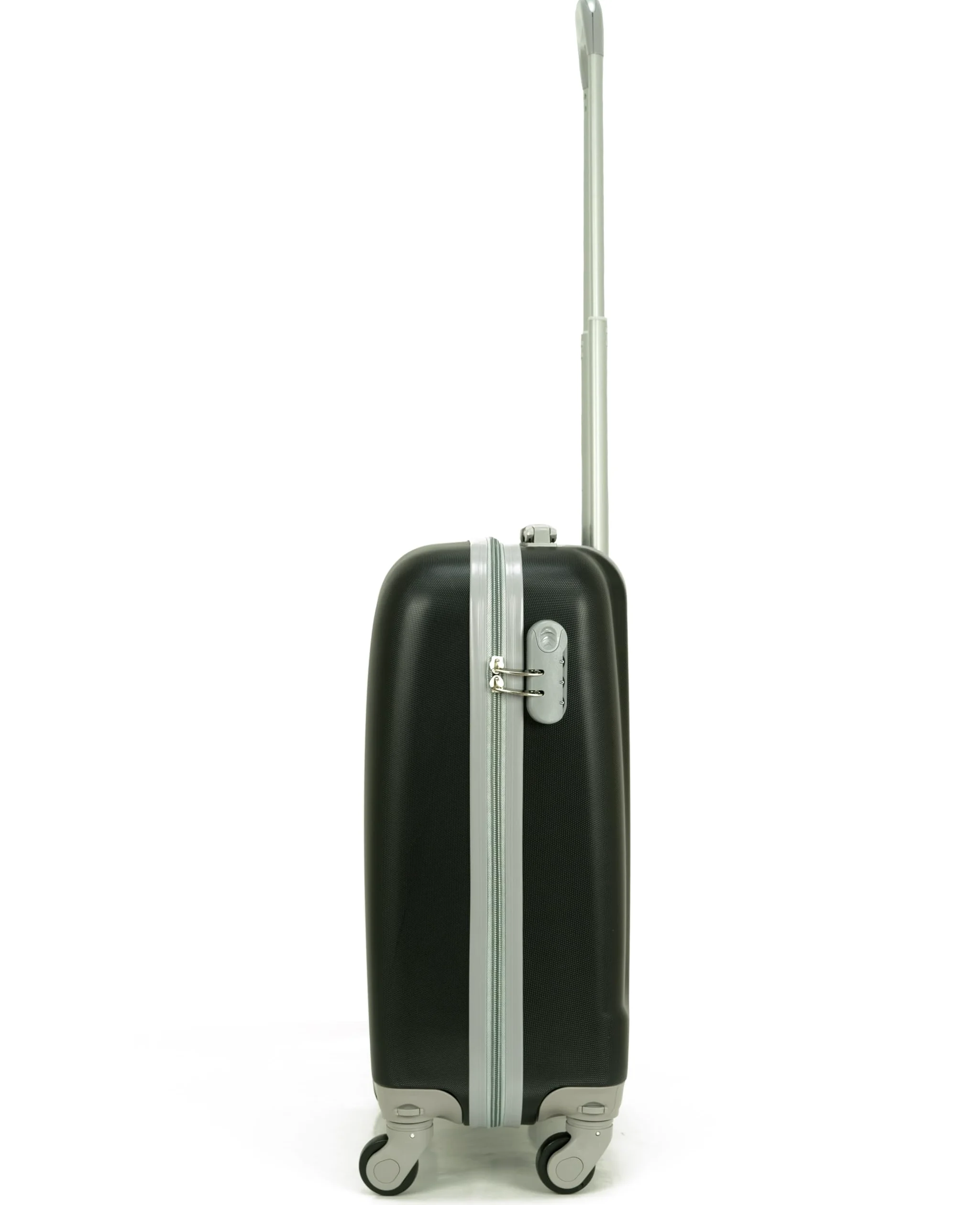 DED Maleta de Cabina Equipaje de Mano Trolley Viaje Avion rígida 4 Ruedas giratorias pequeña 55x35x22cm Compatible con Todas Las aerolíneas (Negro)