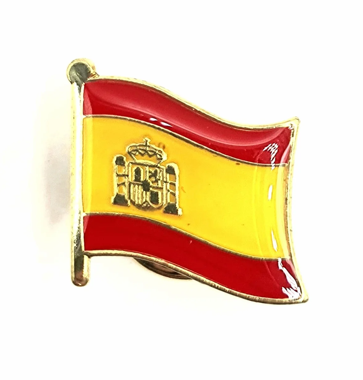 Insignia de pin de metal esmaltado con bandera española de España