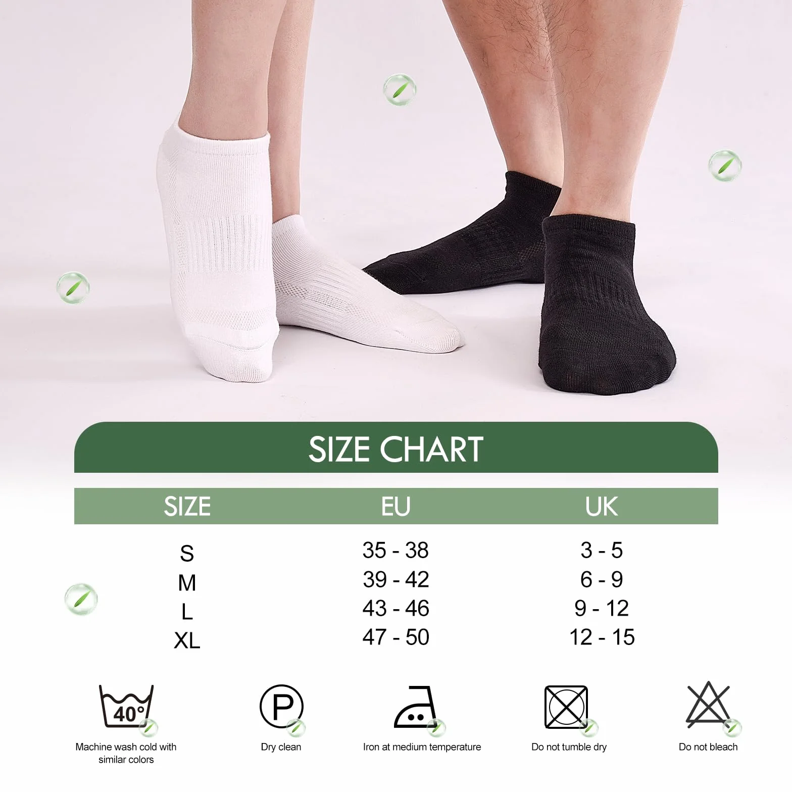 Calcetines deportivos de bambú transpirables para correr, 6 pares
