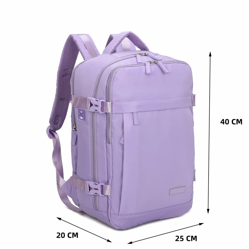 RAYKONG Mochila Cabina Ryanair 40x20x25cm 20L Impermeable Compatible Computadora Portátil 14 Pulgadas Puerto Carga Equipaje Mano Alta Resistencia