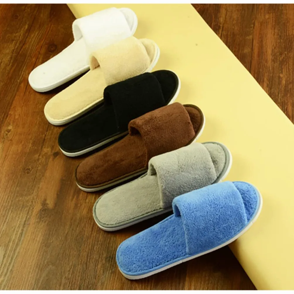 10 Pares de Zapatillas de SPA Desechables con Punta Abierta, Transpirables, Suaves y cómodas, adecuadas para Hombres y Mujeres. Ocio, Vacaciones (Color: Beige, Tamaño: 11x4.3inches)
