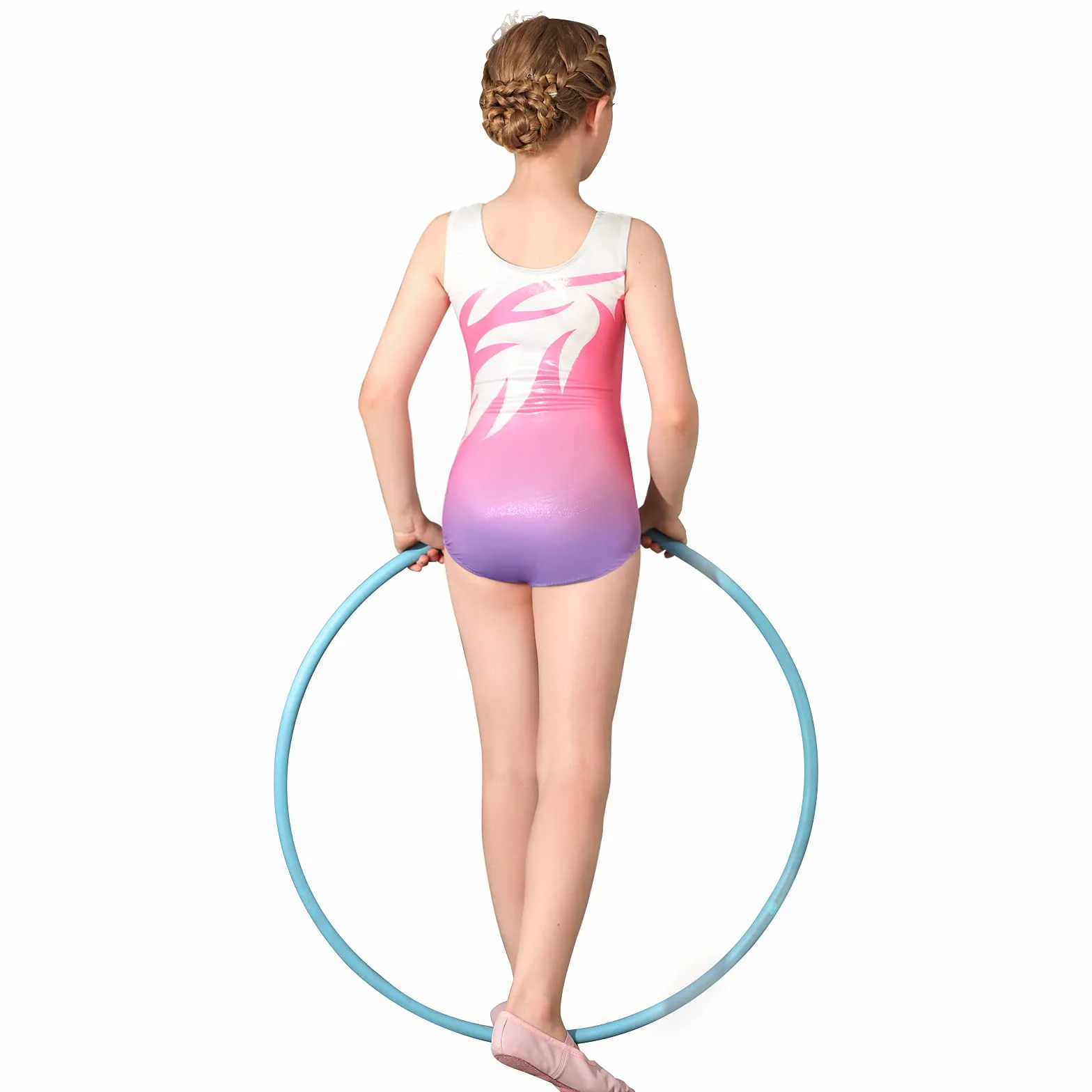 Maillot de Gimnasia Leotardo de Danza Body Ballet Clásico Sin Mangas para Niña 3-14 Años Manga Larga