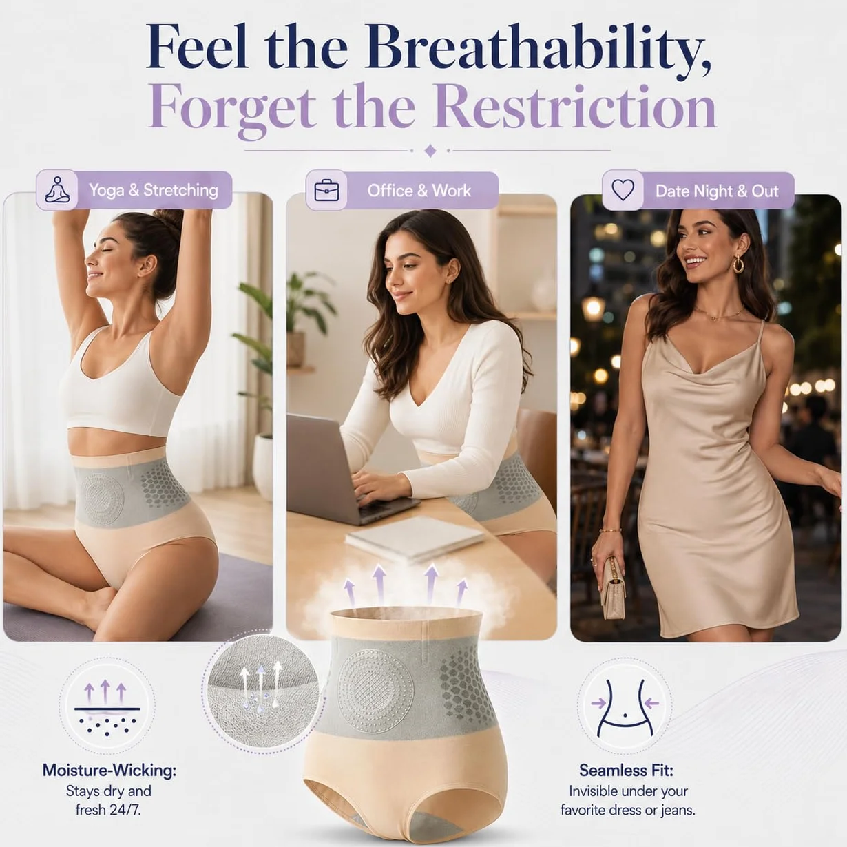 Pantalones Cortos Termogénicos Moldeadores 4-En-1 Control de Barriga Cintura Alta para Mujer