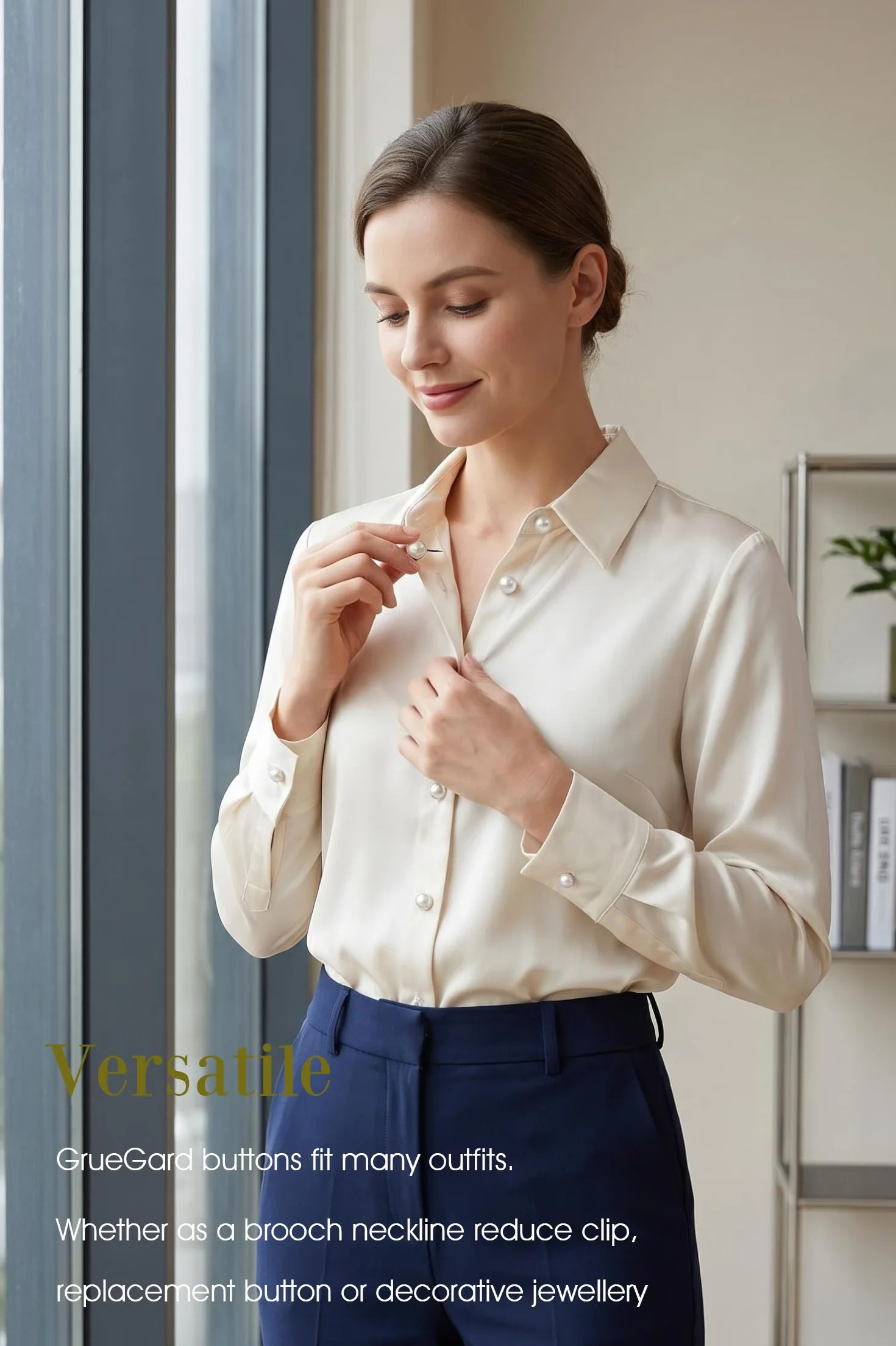 Broches para Ropa Mujer, Botones Perla sin Coser Camisa Decorativos Blancos, Pearl Buttons para Blusas Broche (Purple, Mixed Size*12)