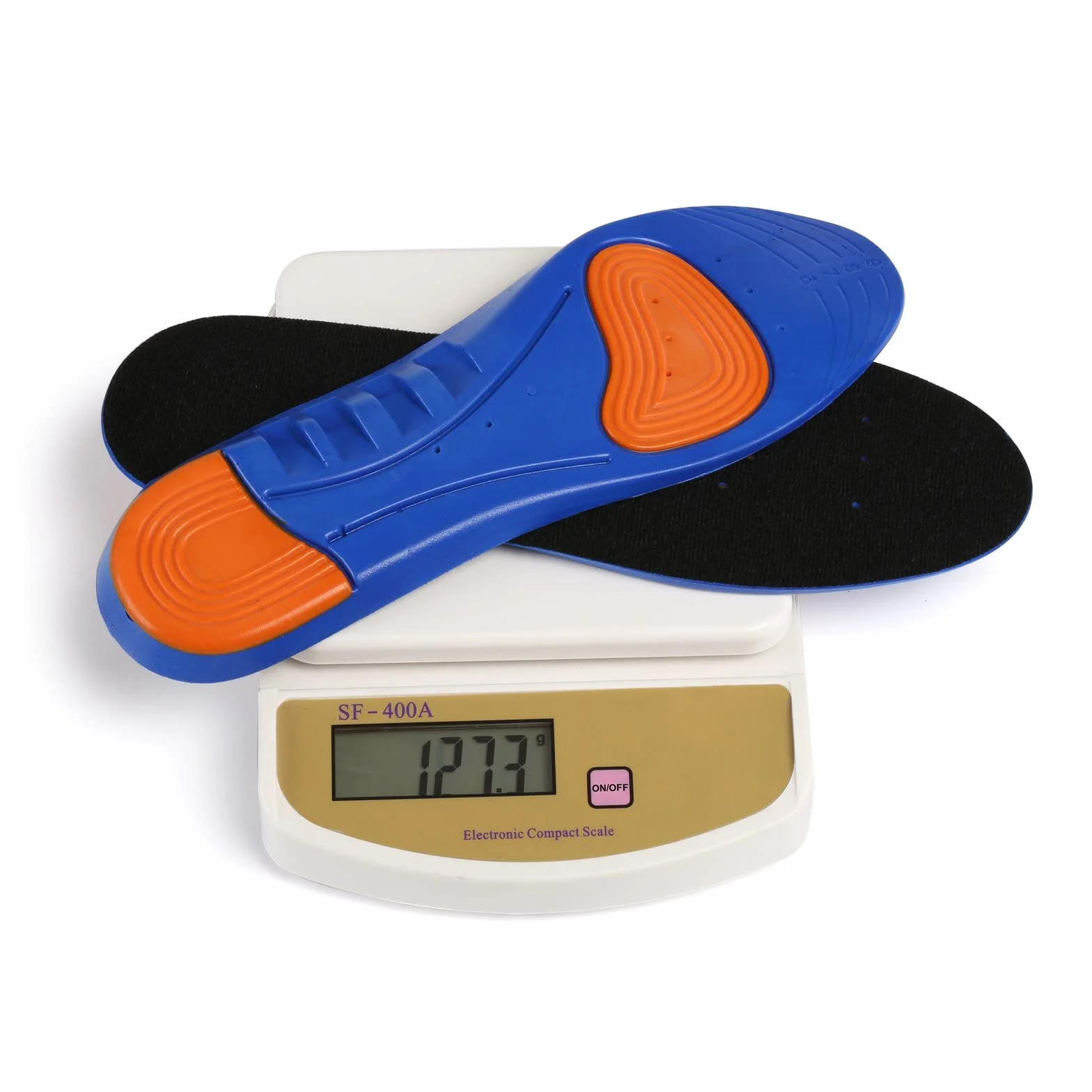 LIHAO 2 Pares Plantillas Zapatos Unisex Gel Deportivas Azul Naranja EU38-42