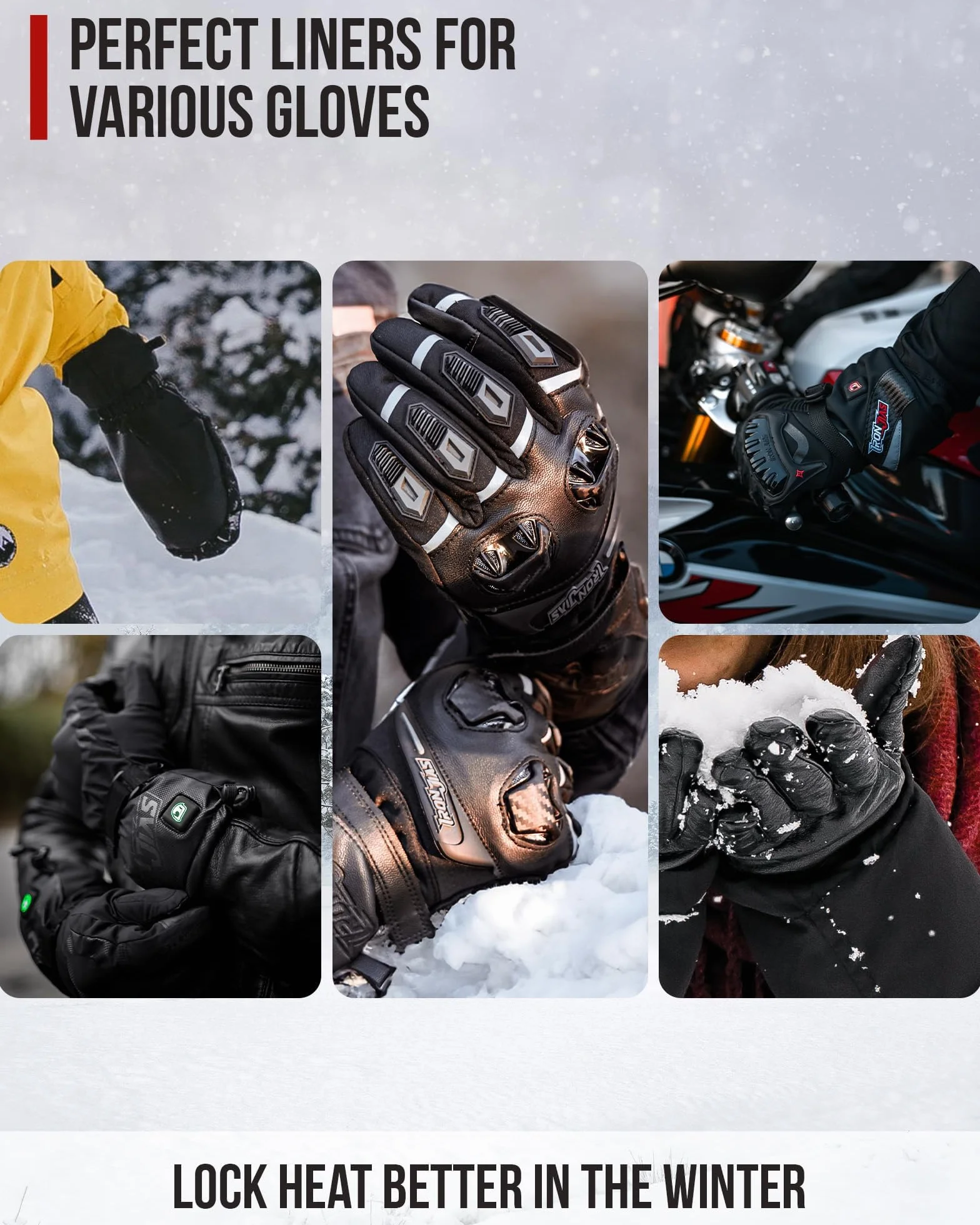 BORLENI Guantes Antisudor Delgados Secan Rápido Elasticidad Ultraligero para Ciclismo Correr Senderismo Esquiar Talla única Negro