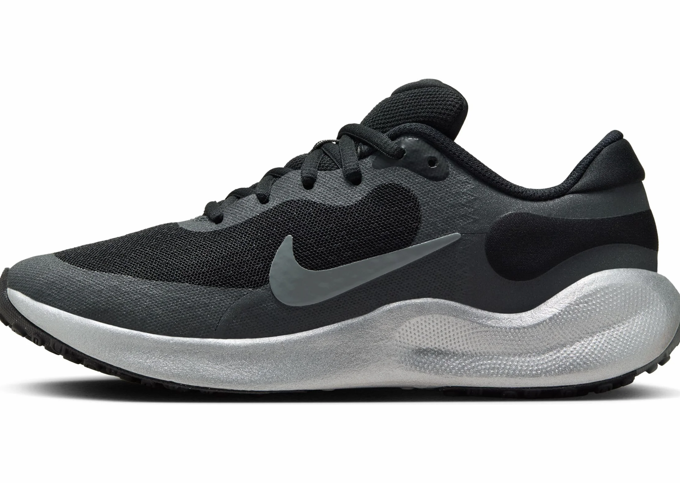 Nike Revolution 7 Se GS Zapatillas Carrera Montaña Black Metallic Silver Anthracite 37.5 EU