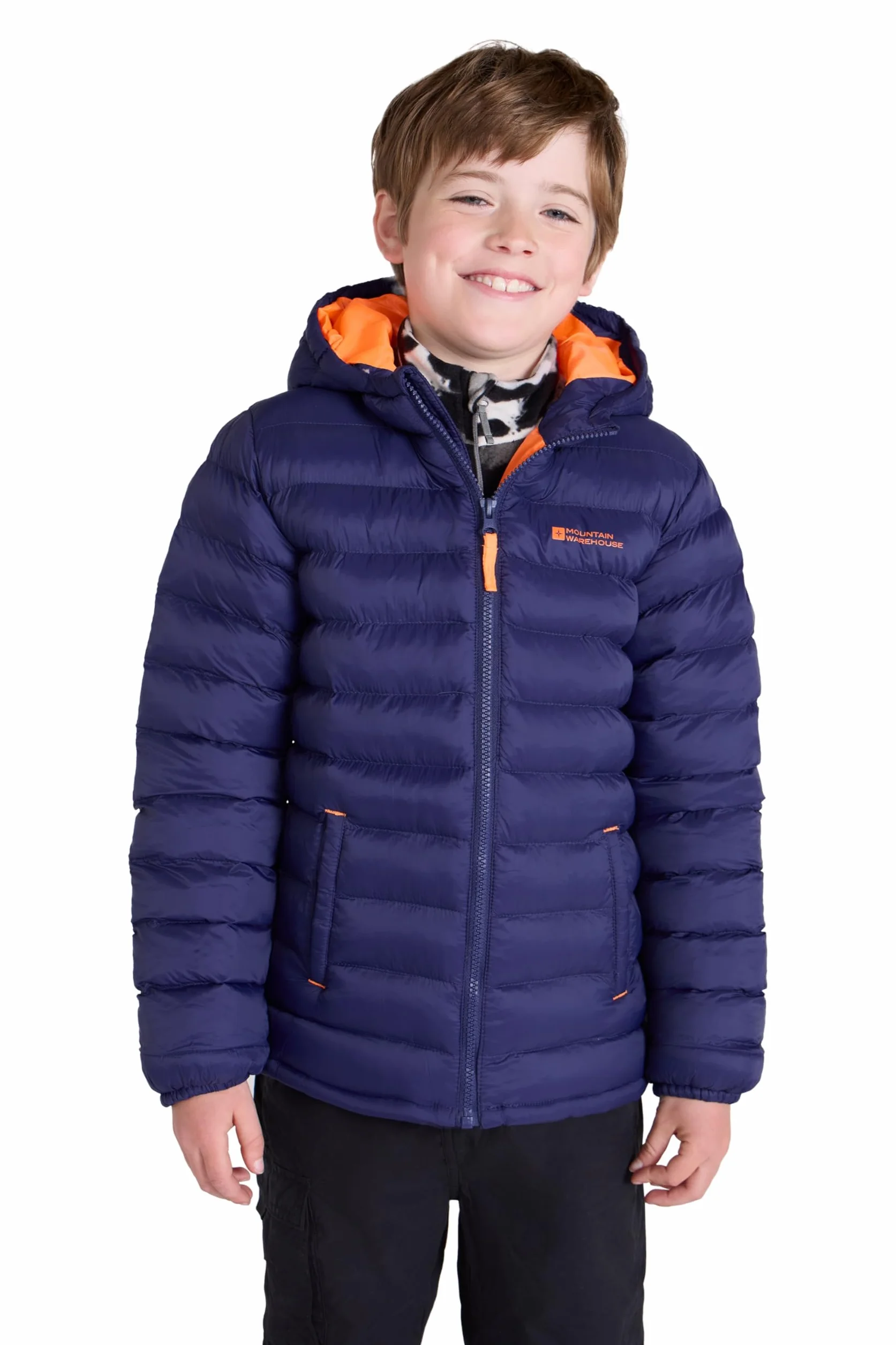 Mountain Warehouse Seasons Chaqueta Acolchada Niño Impermeable Invierno Capucha Microfibra